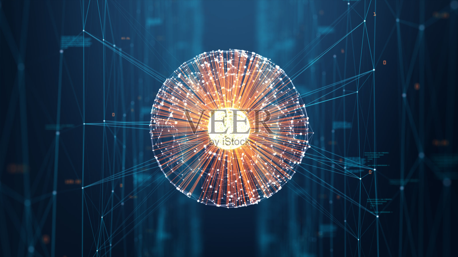 大数据的概念。数字数据流。照片摄影图片