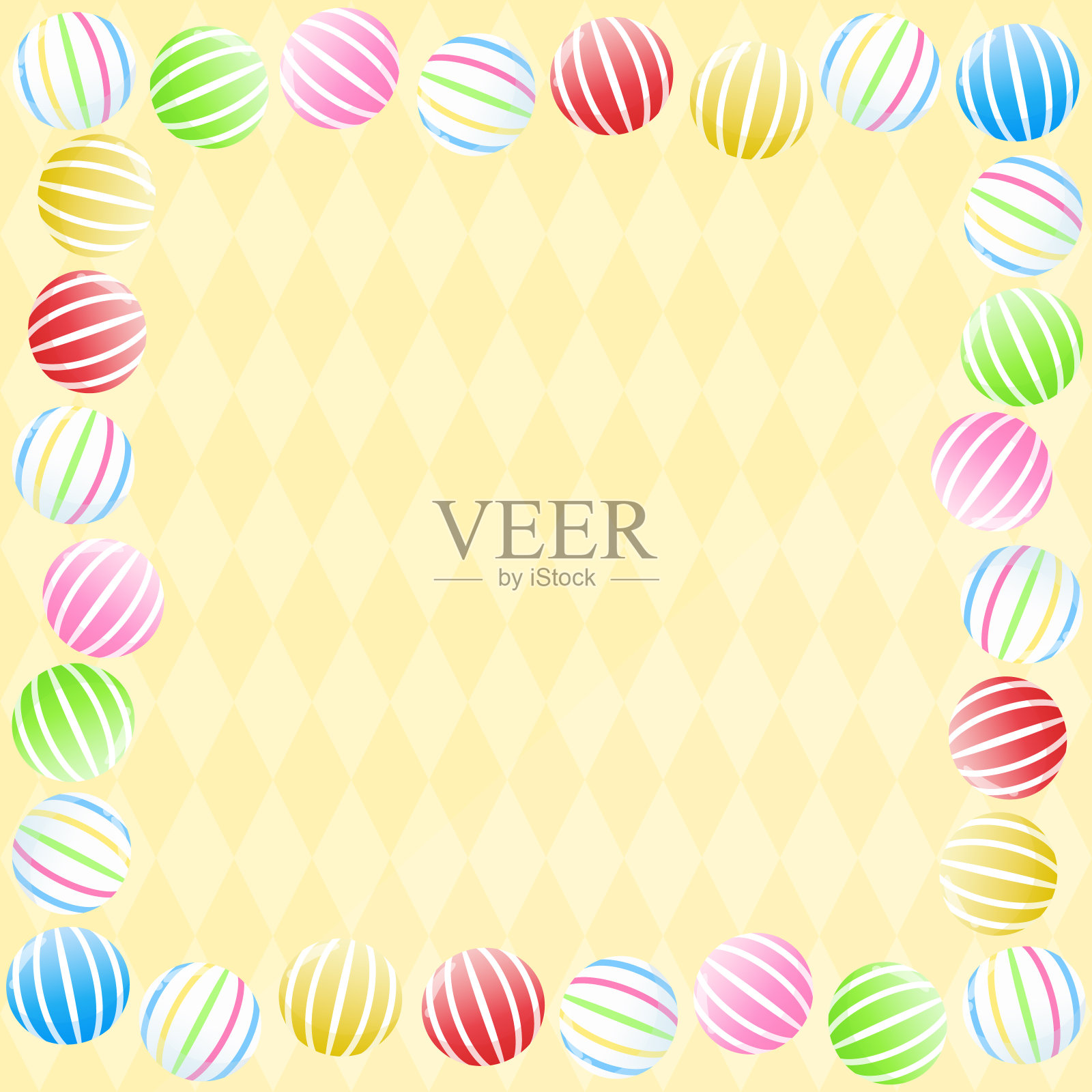 Temari糖果背景插画图片素材