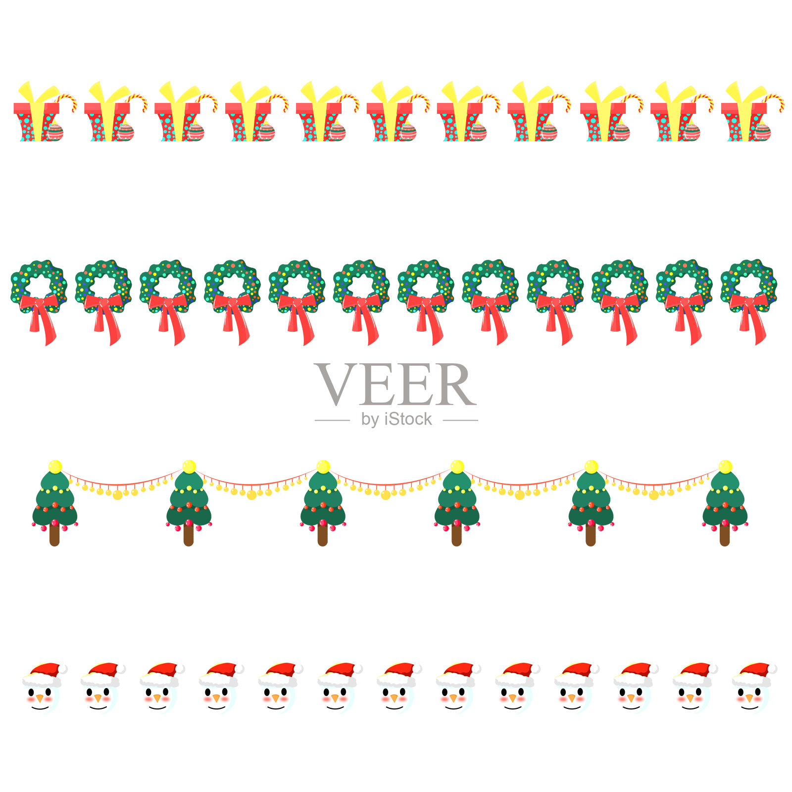 圣诞节分割线小元素设计元素图片
