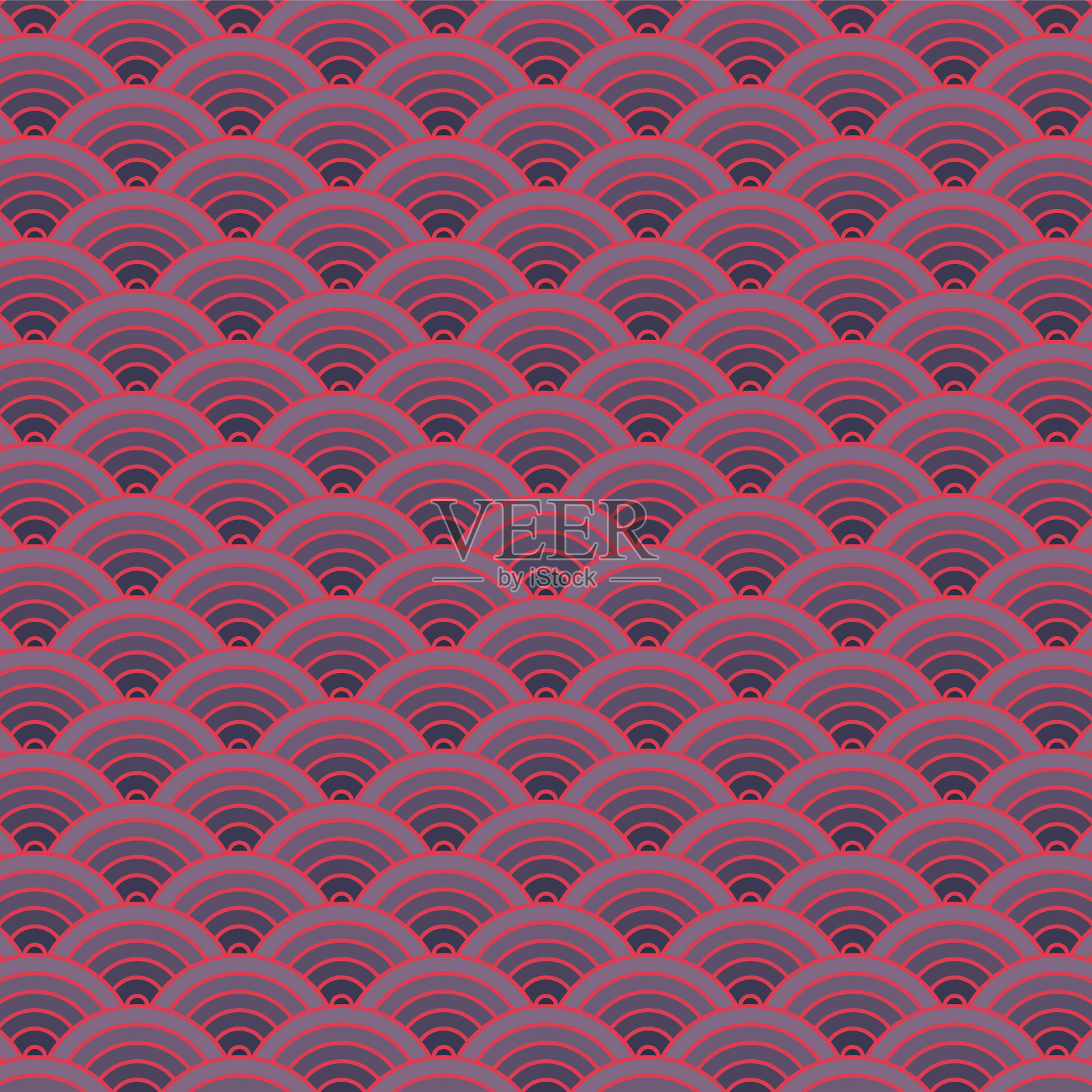 日本传统无缝圆形图案。插画图片素材