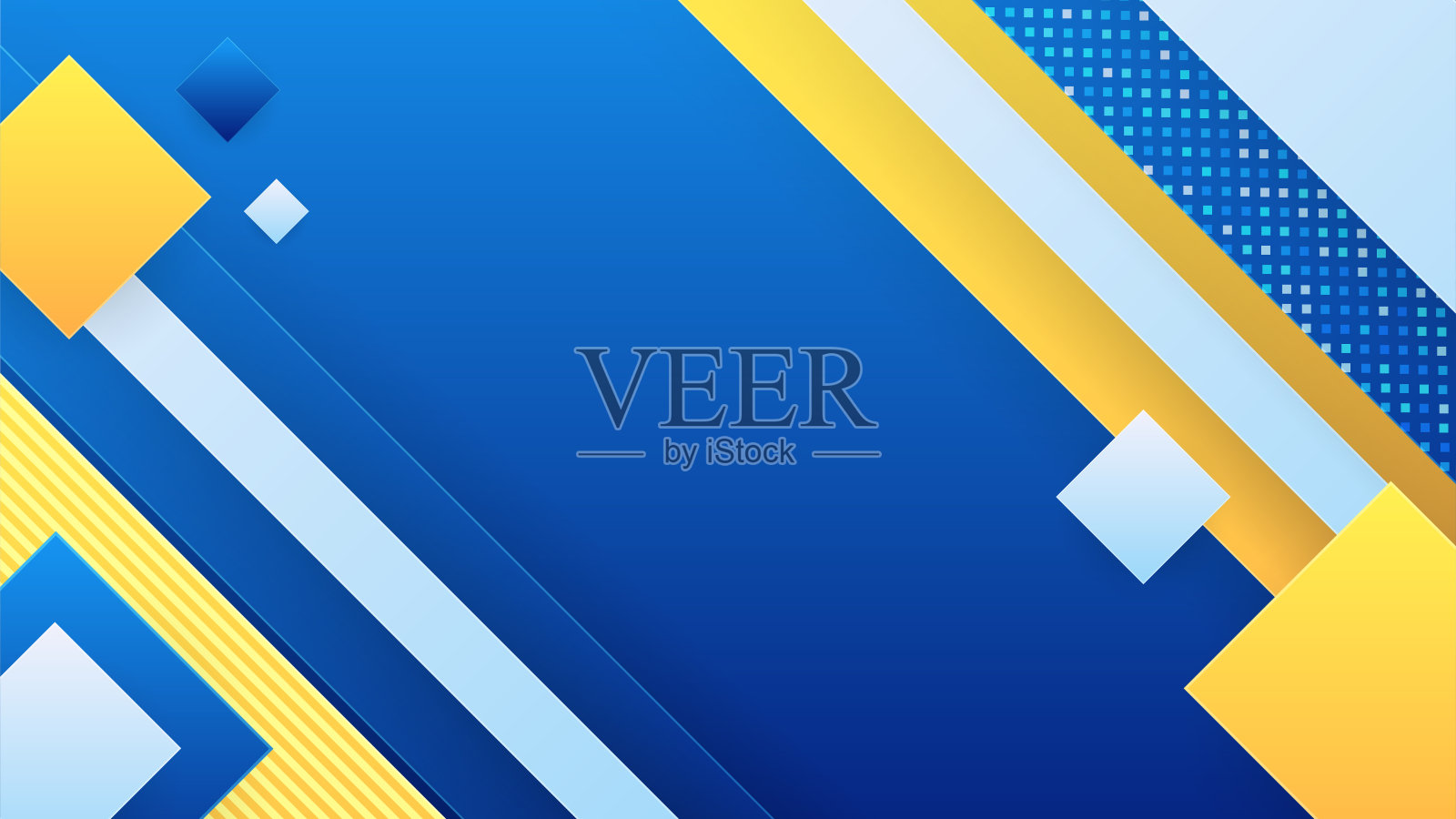 设计背景:蓝黄橙插画图片素材