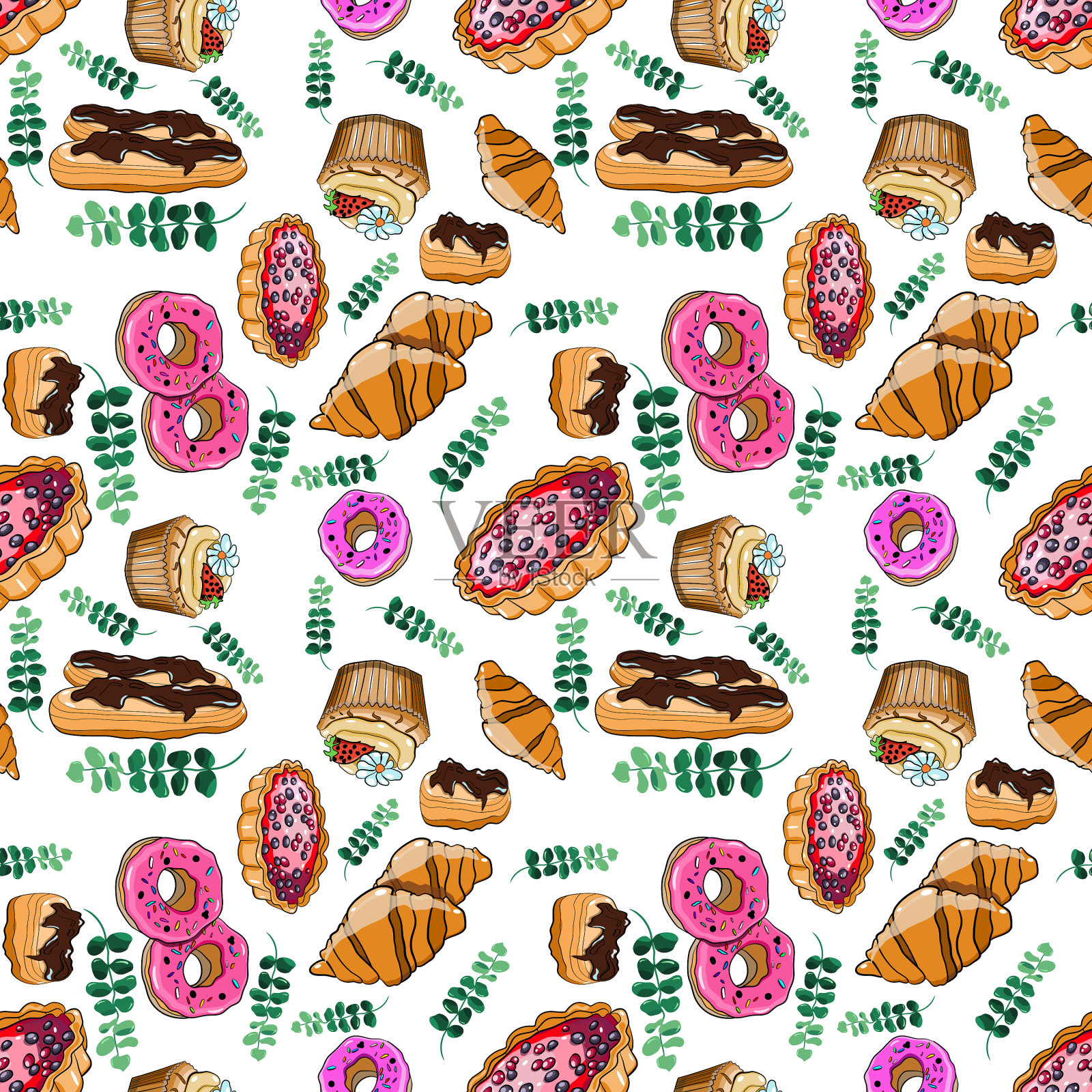 甜点矢量图案插画图片素材