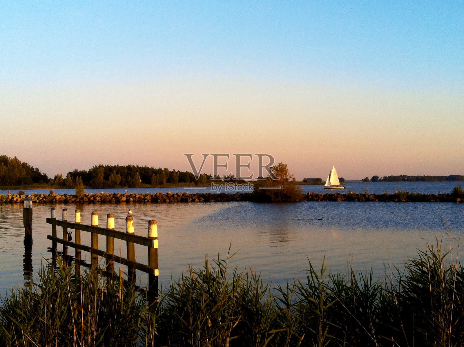 从水里看到荷兰照片摄影图片