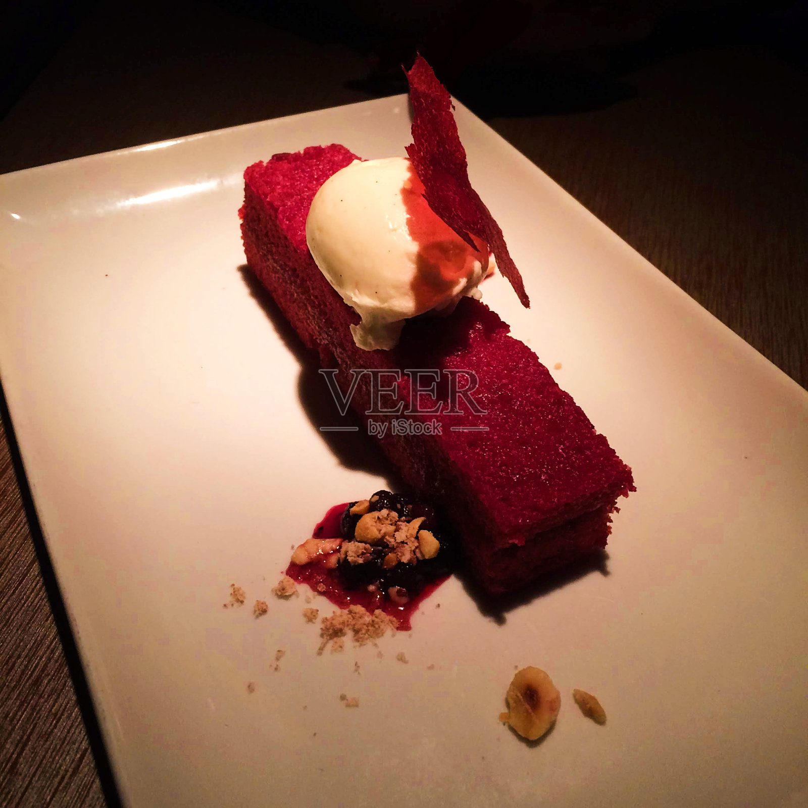 华丽的红色蛋糕照片摄影图片