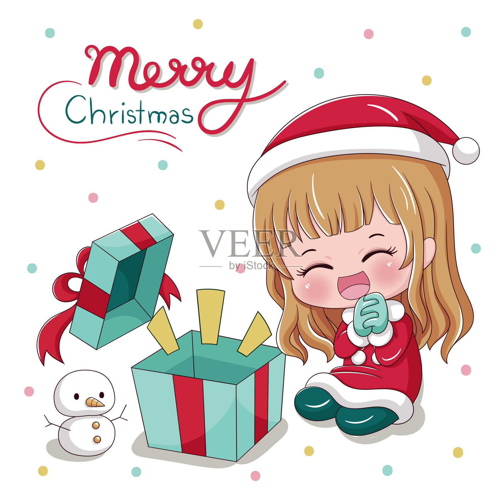 可爱的圣诞老人设计元素图片