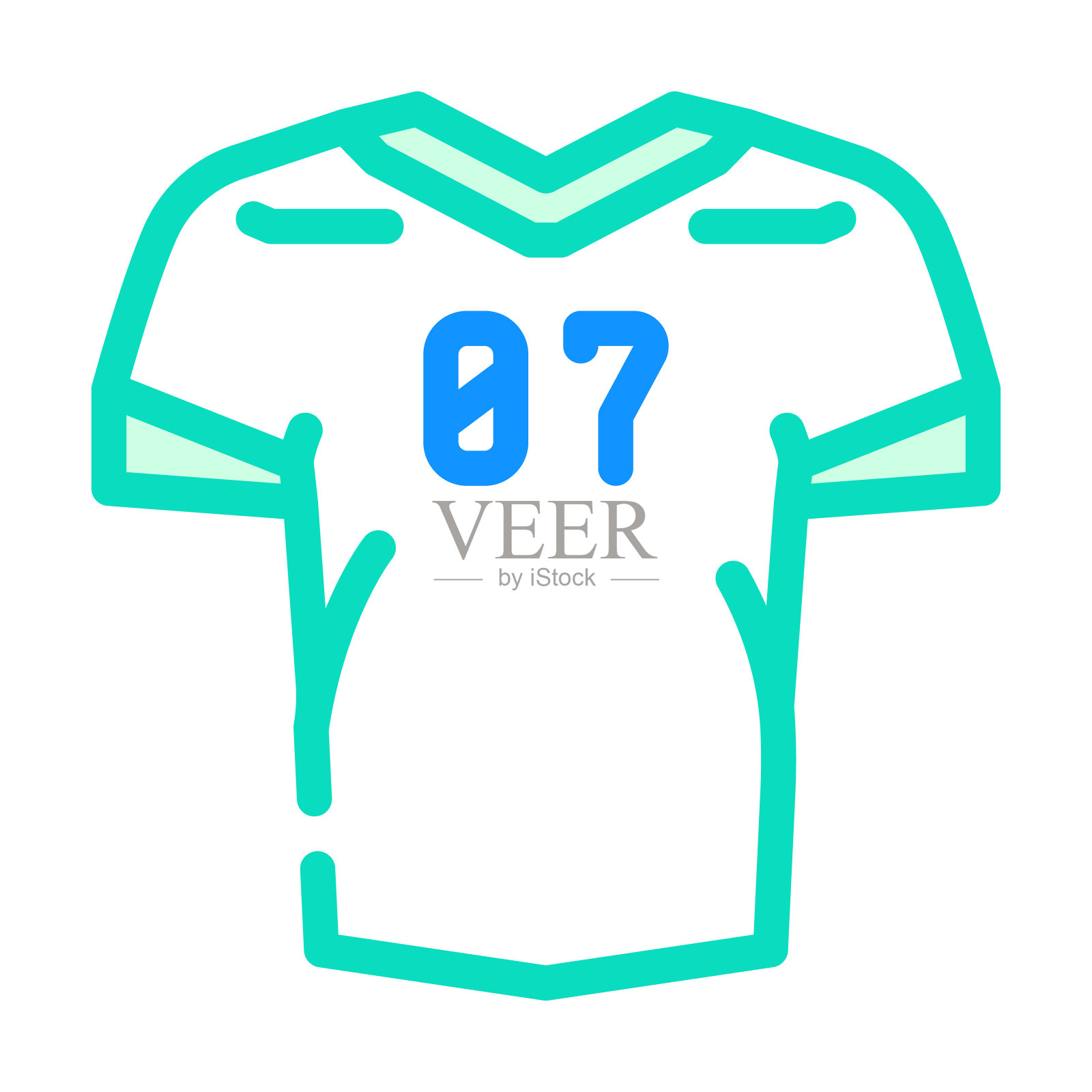 泽西服装颜色图标矢量插图插画图片素材