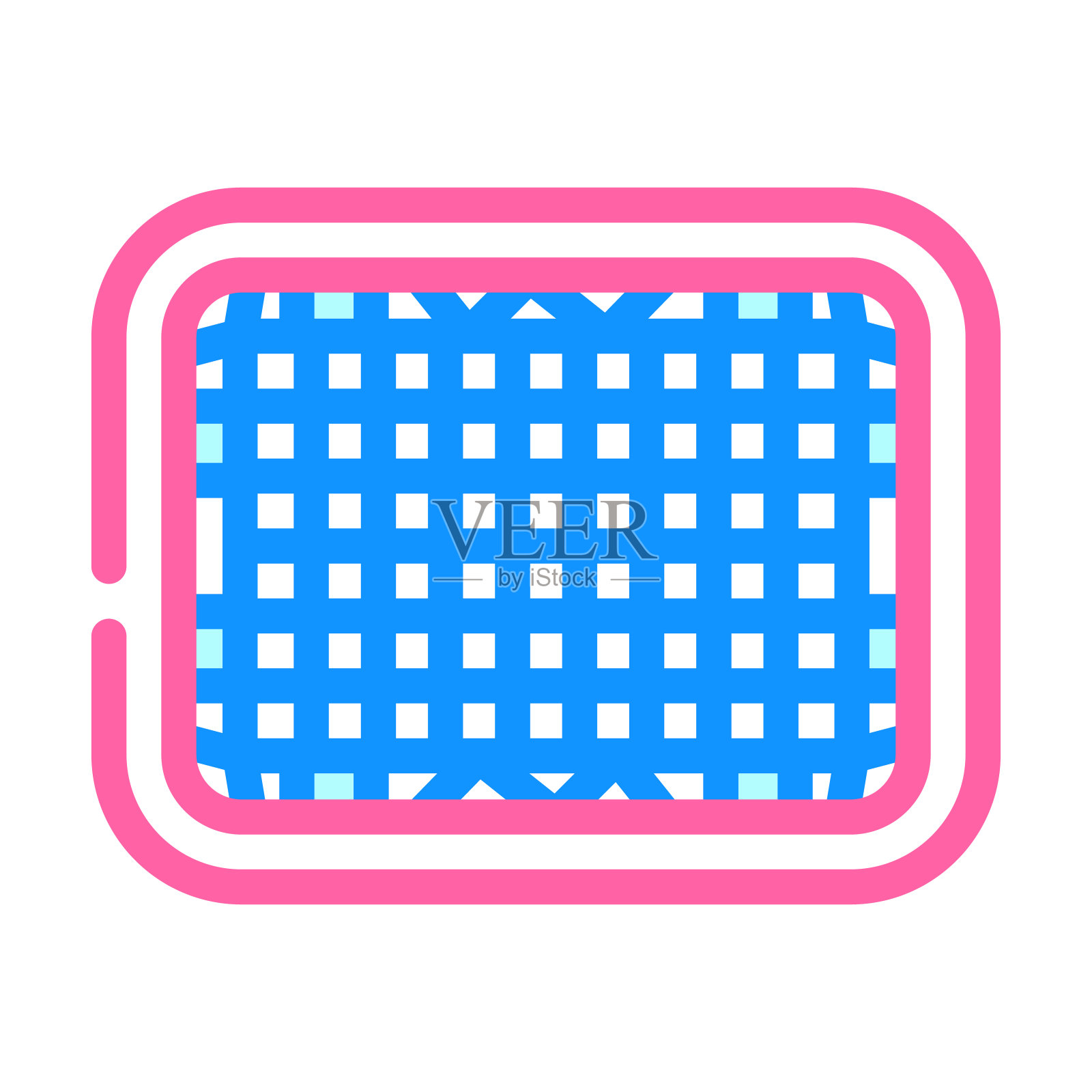 网格蟋蟀附件颜色图标矢量插图图标素材