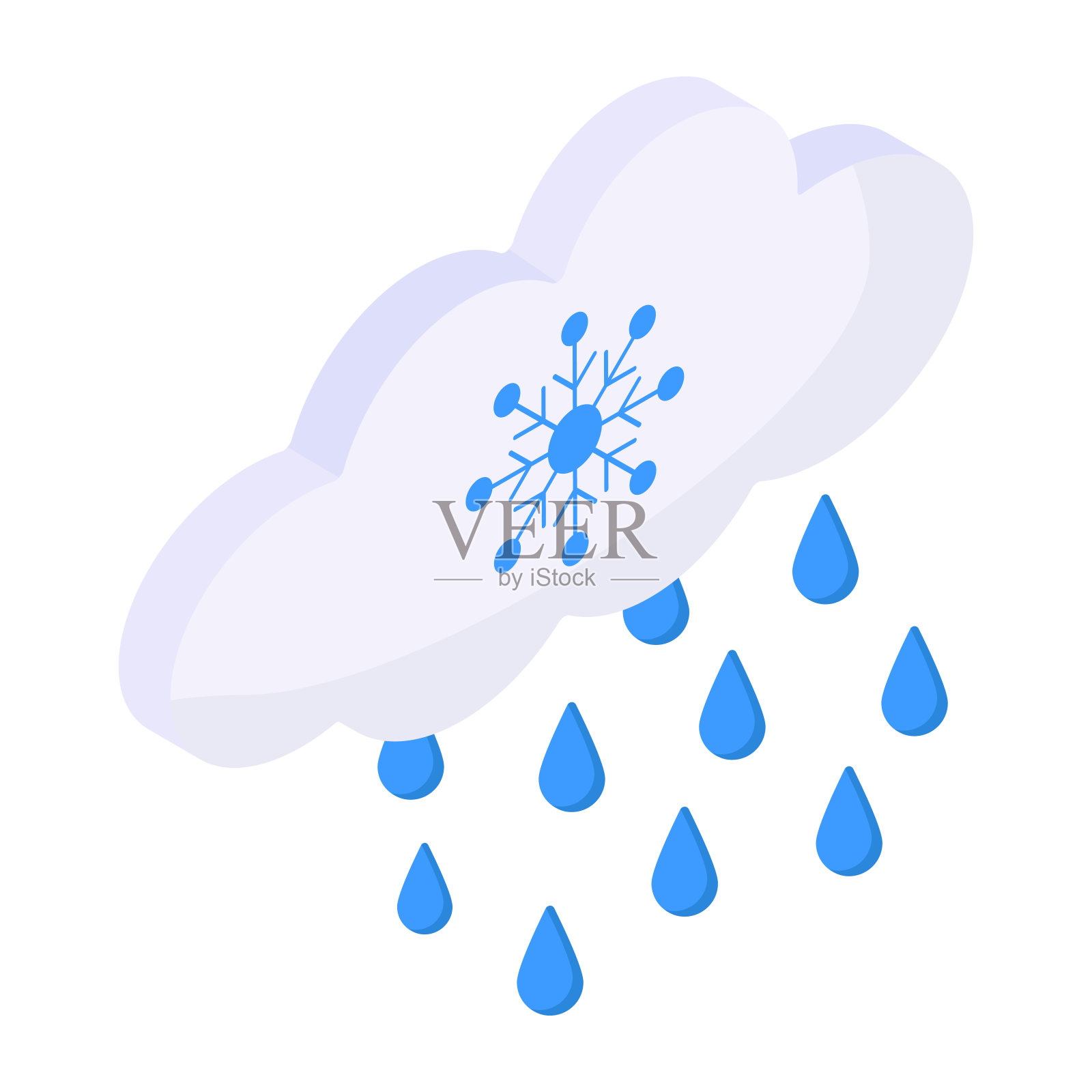 降雪插画图片素材