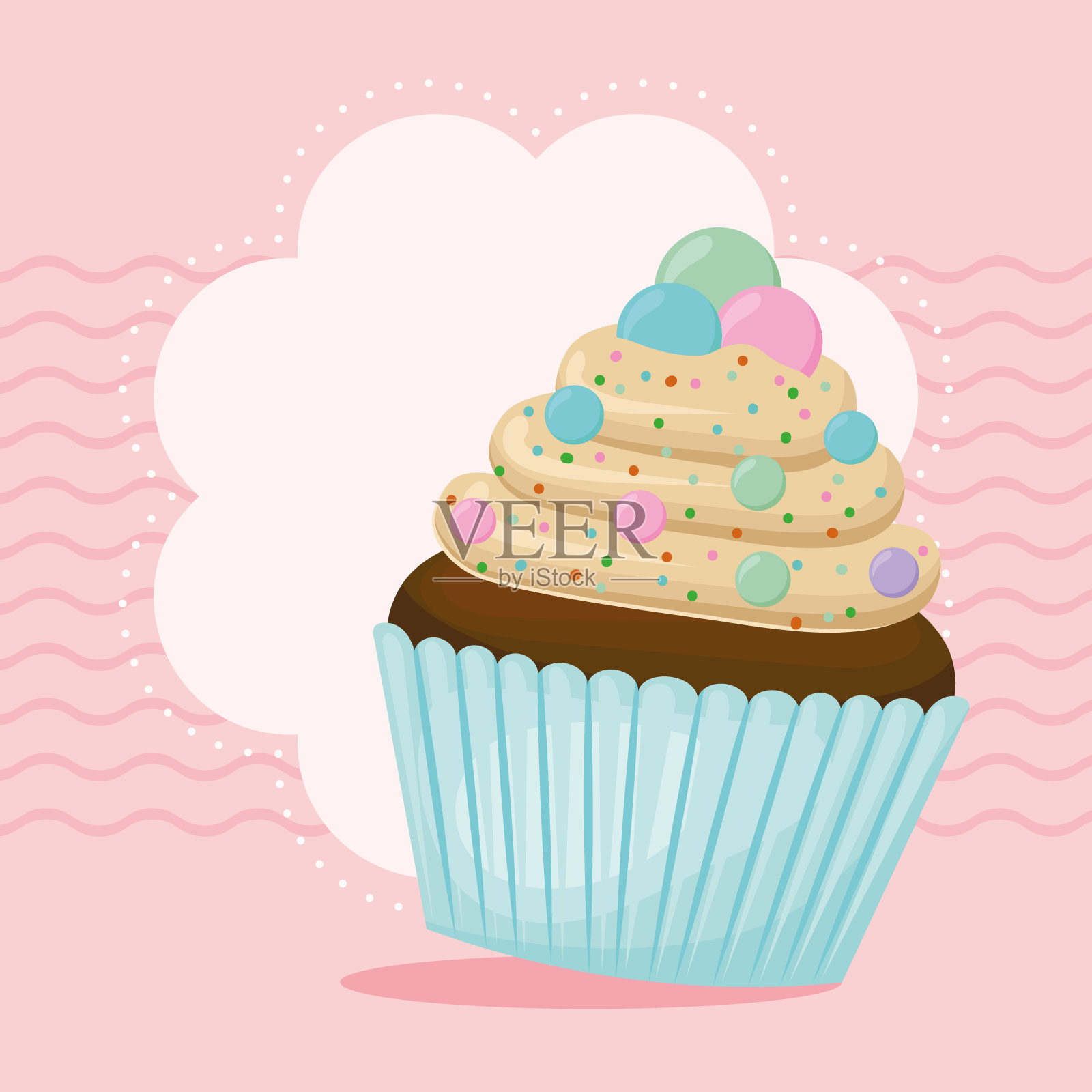 蛋糕甜薯片插画图片素材