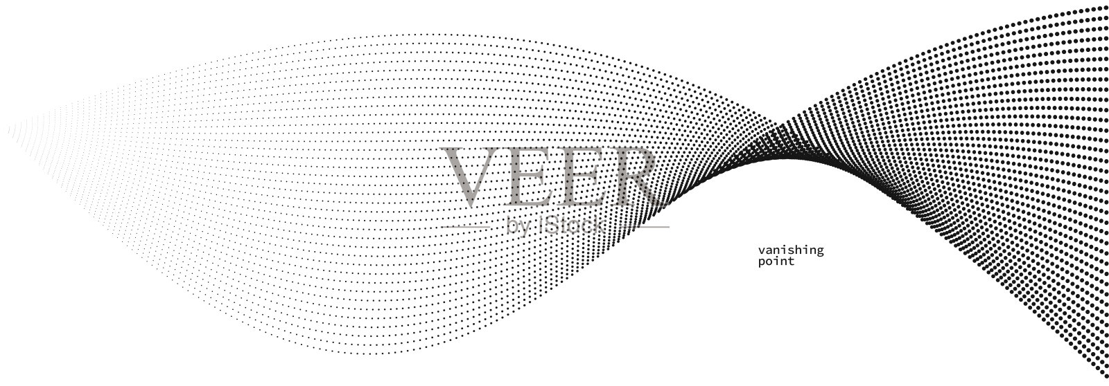 波动的流动消失粒子矢量抽象背景，曲线点在运动放松插图，烟一样的图像。插画图片素材