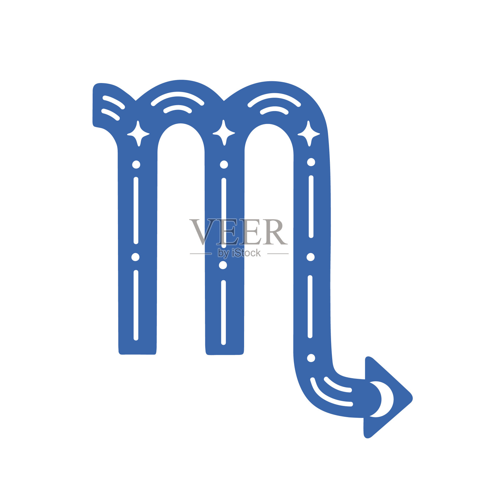 手绘天蝎座星座。华丽的矢量符号插画图片素材