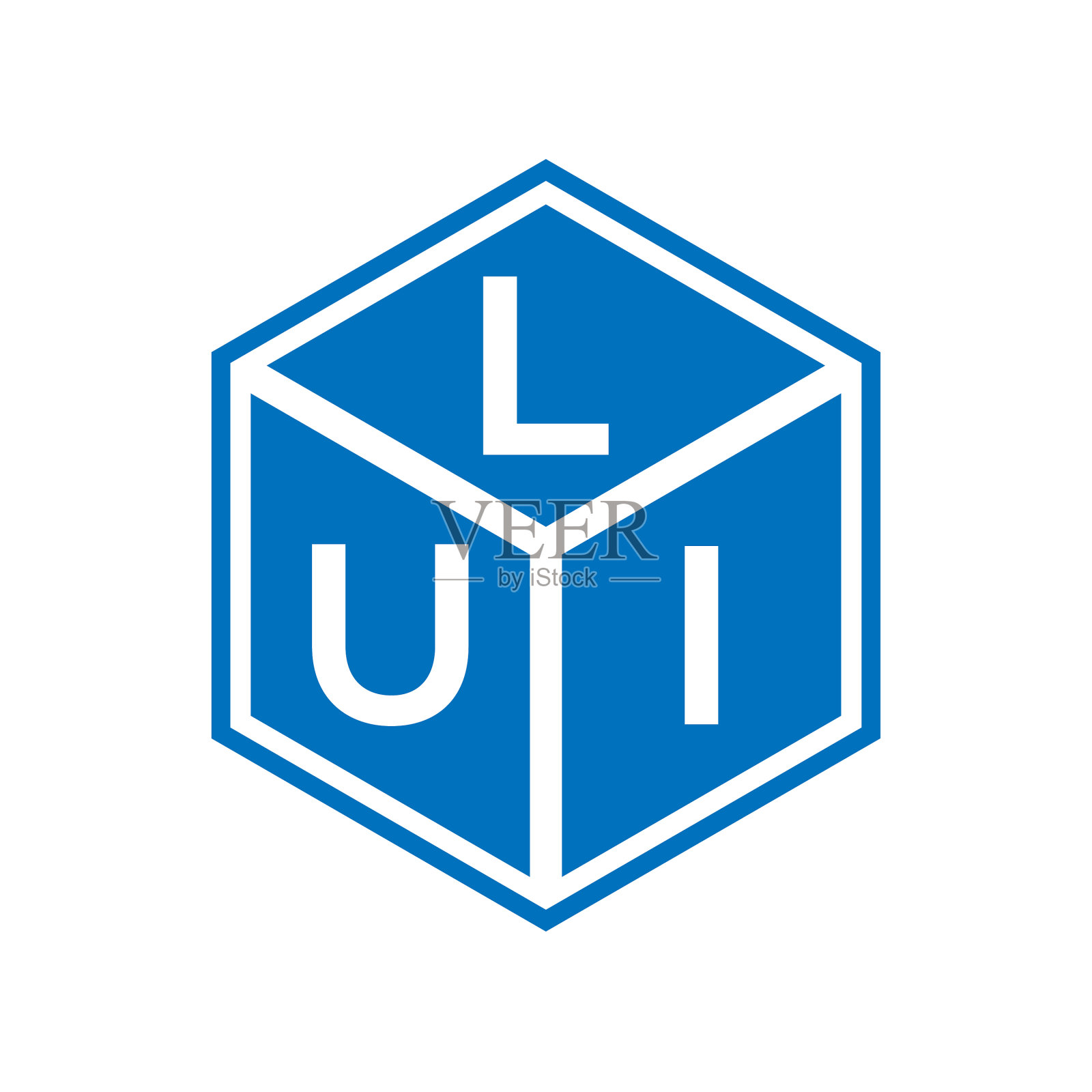 雷字母标志设计上的黑色背景雷图标素材