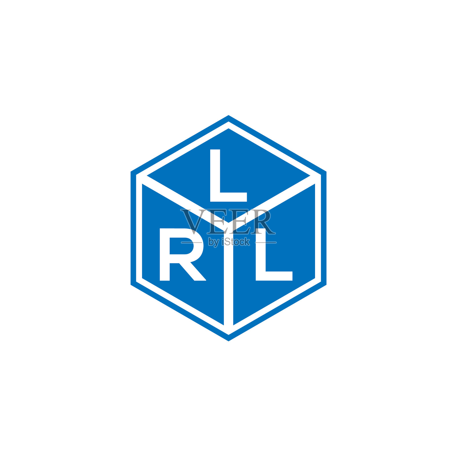 LRL字母标志设计在黑色背景插画图片素材