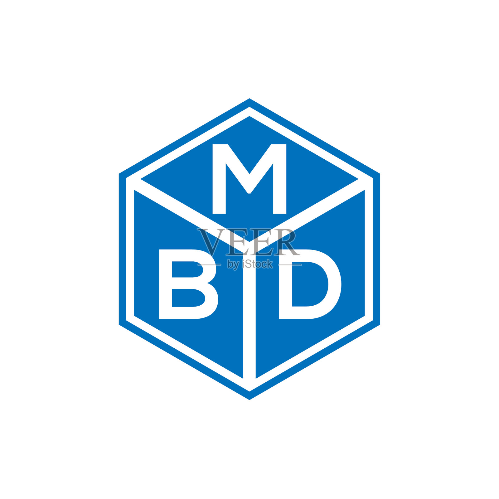 MBD字母标志设计在黑色背景MBD插画图片素材