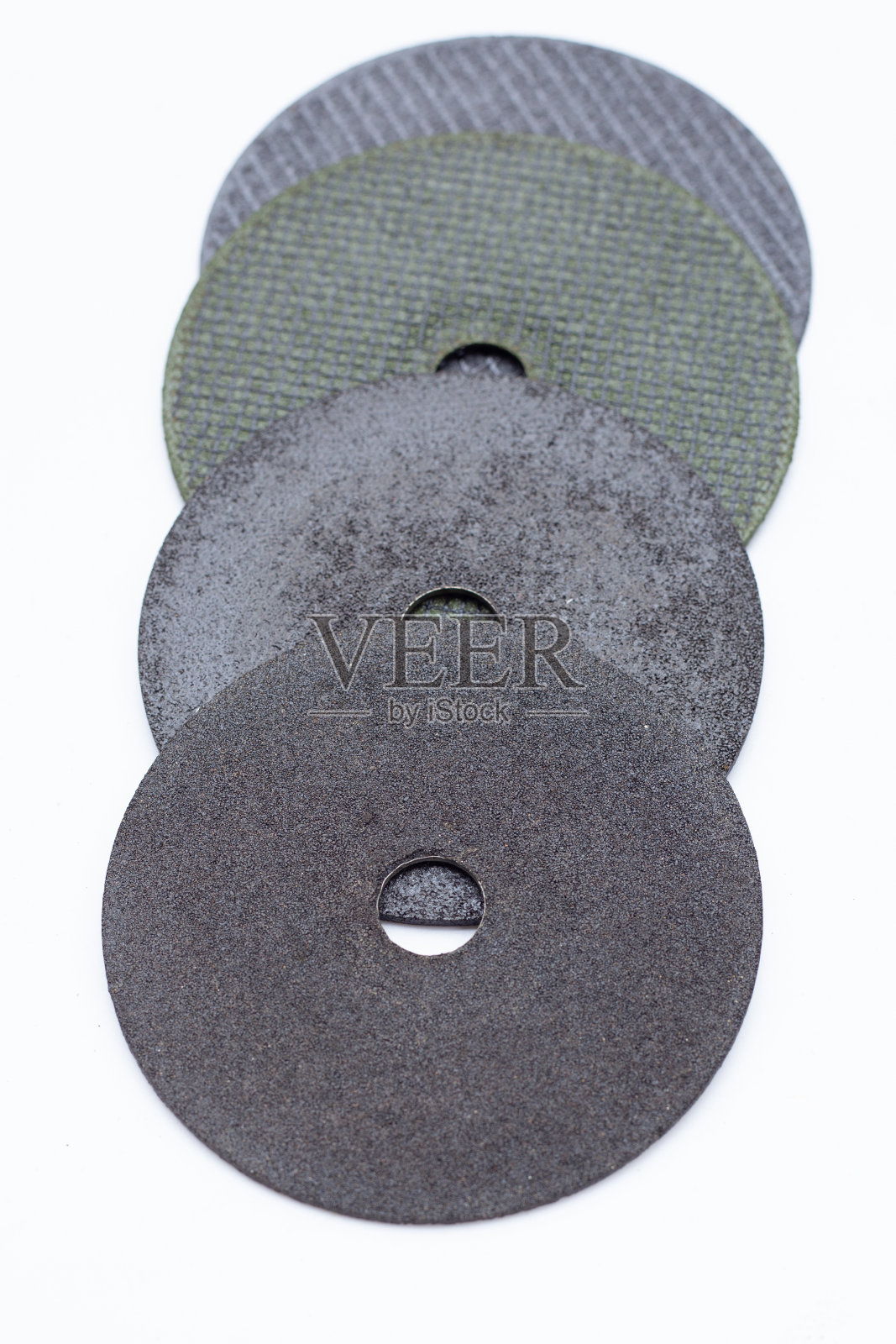 白底砂盘，角磨床工具照片摄影图片