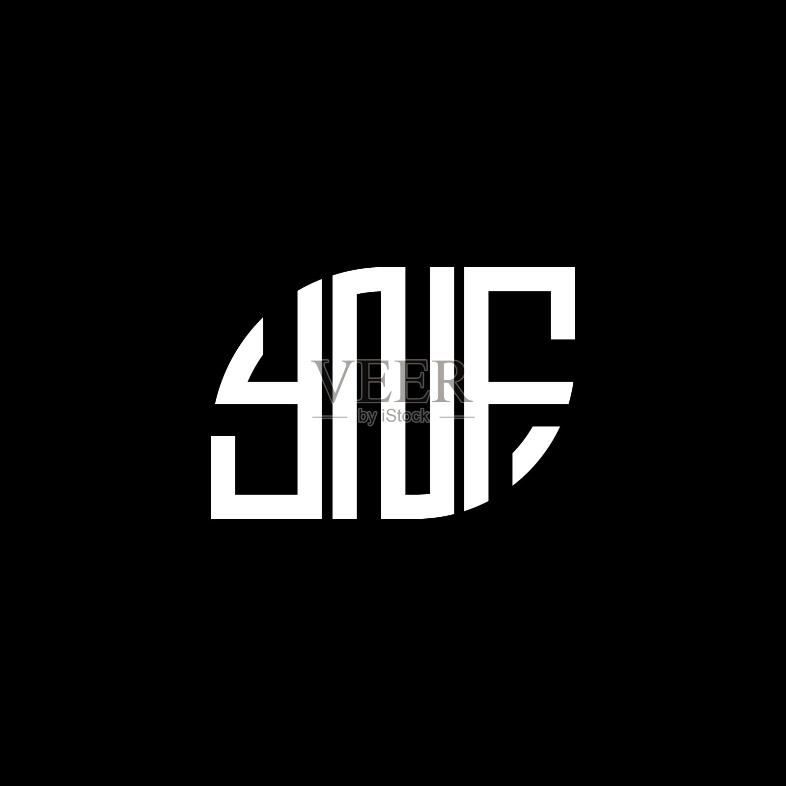 字母标志设计在黑色的背景插画图片素材