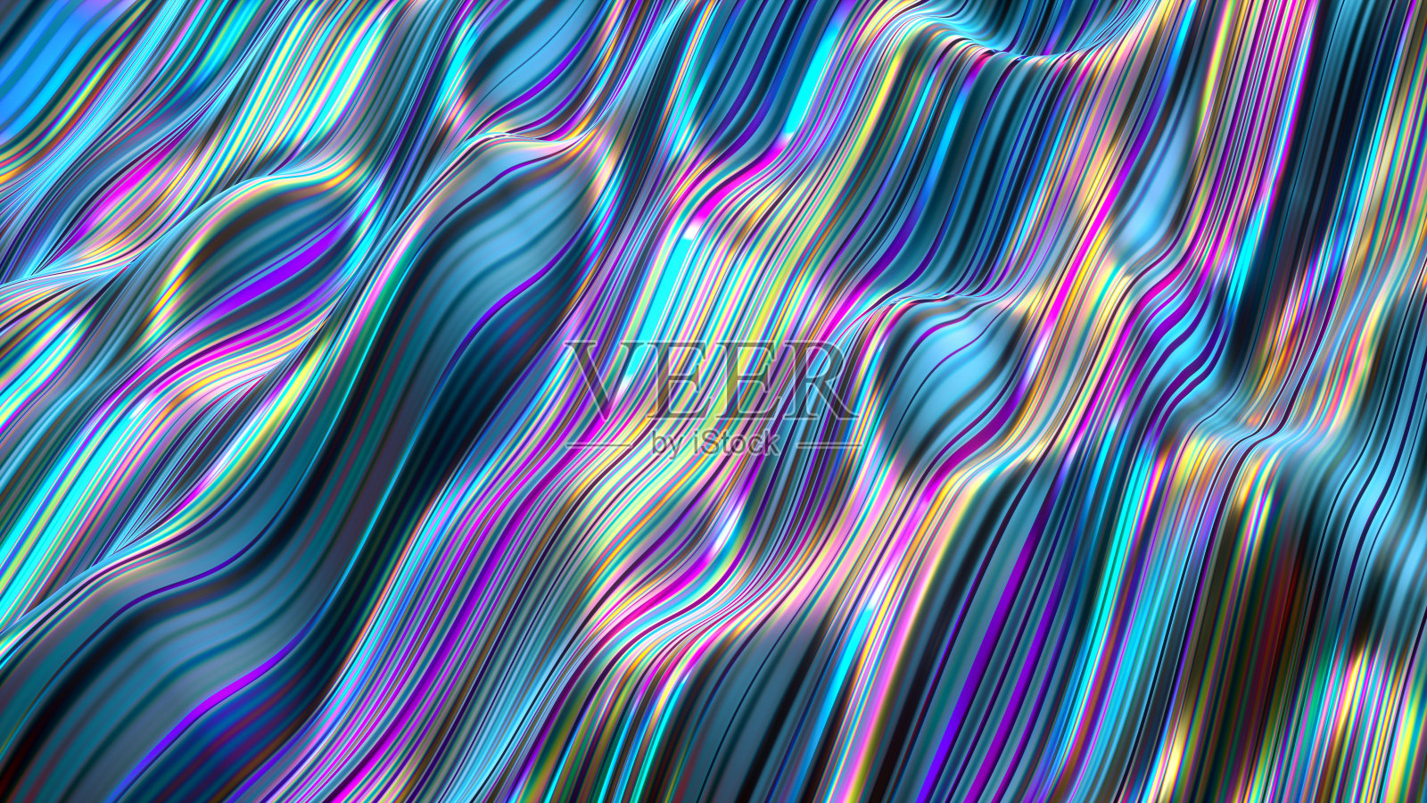 摘要波浪形彩虹色多色背景照片摄影图片