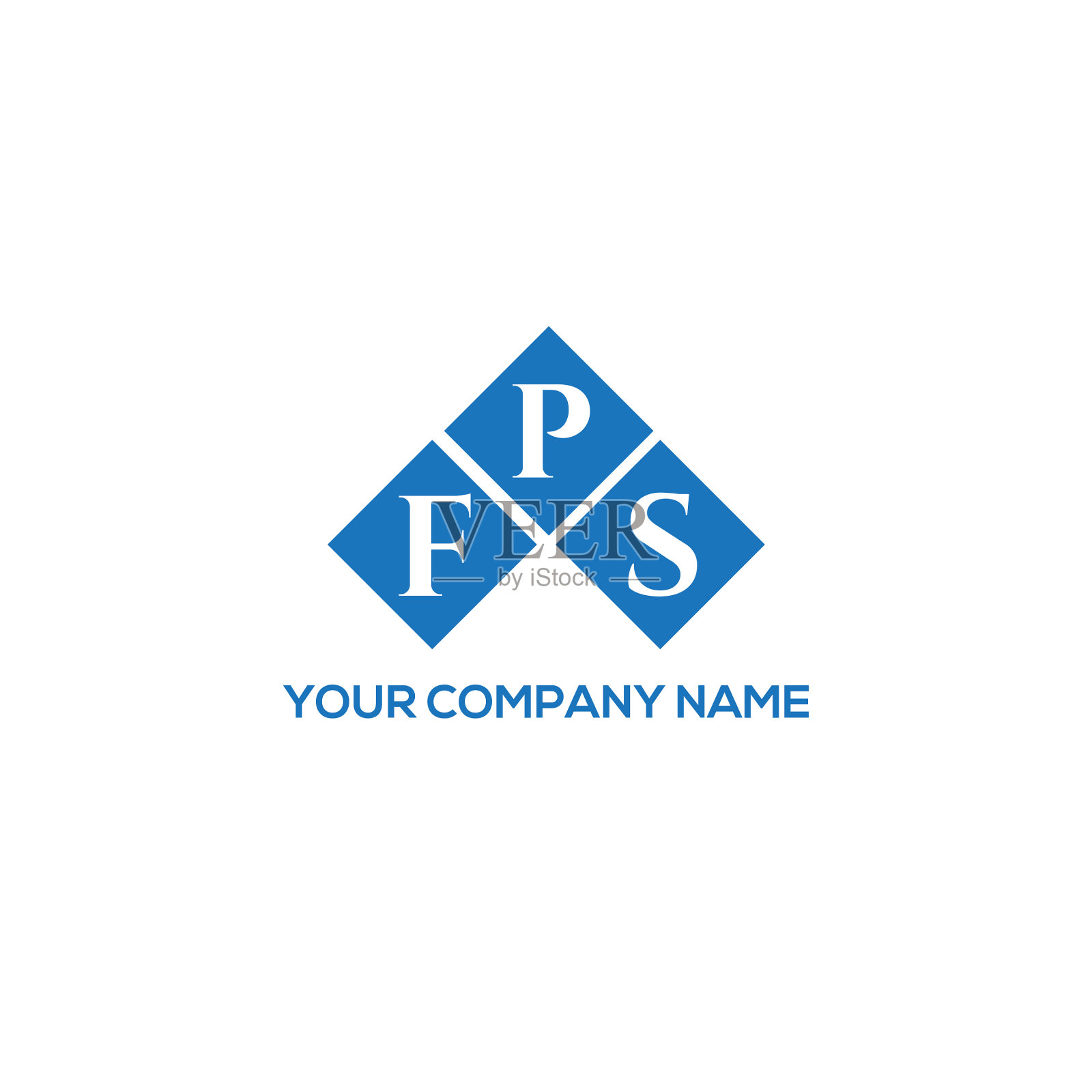 FPS字母logo设计在白色背景FPS插画图片素材