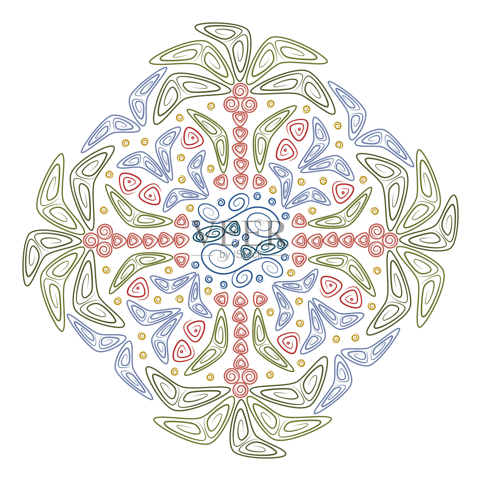 棕榈树，热带岛屿，海洋，鸟，鱼的抽象插图。波利尼西亚风格的黑白孤立物体。插画图片素材