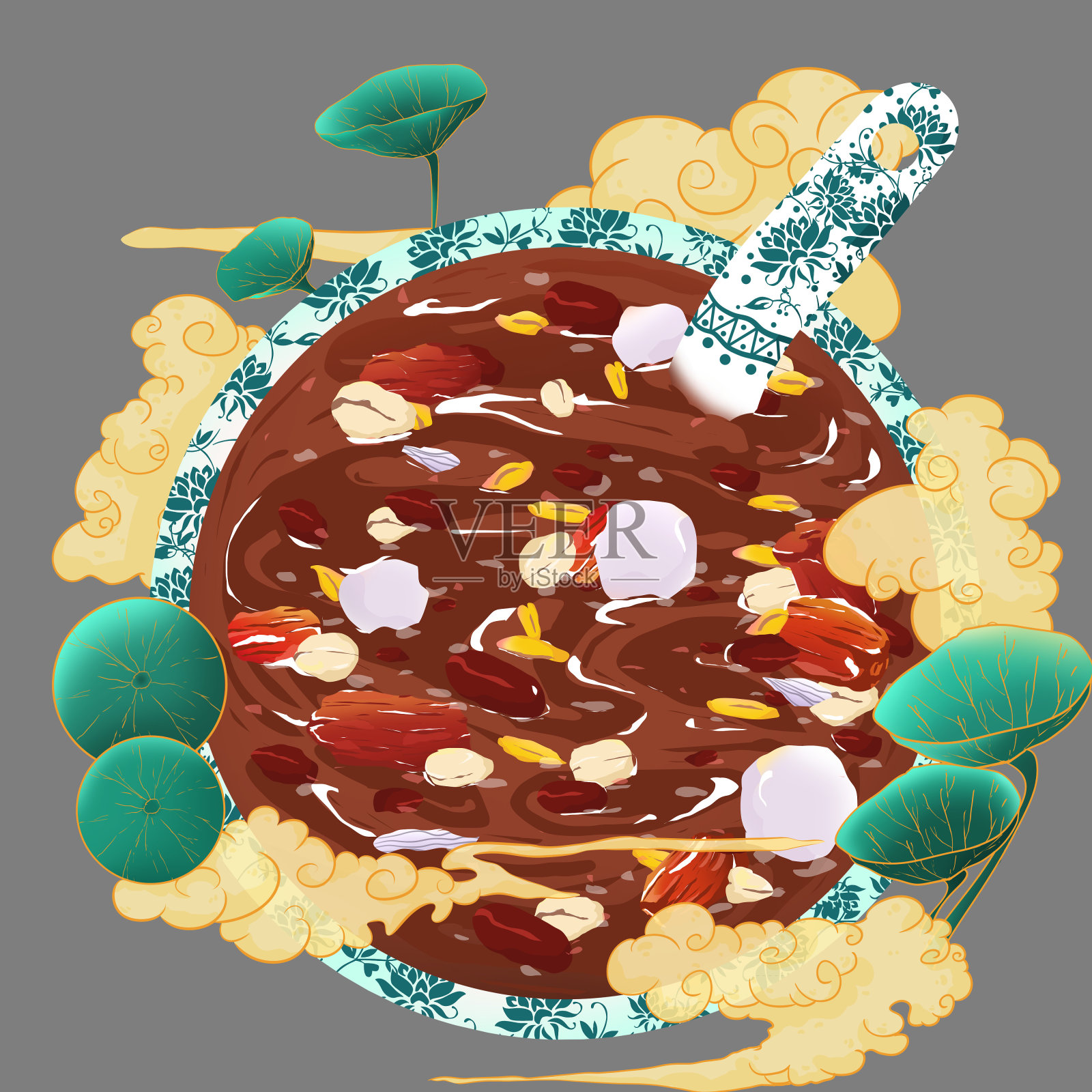 国潮风腊八粥设计元素图片