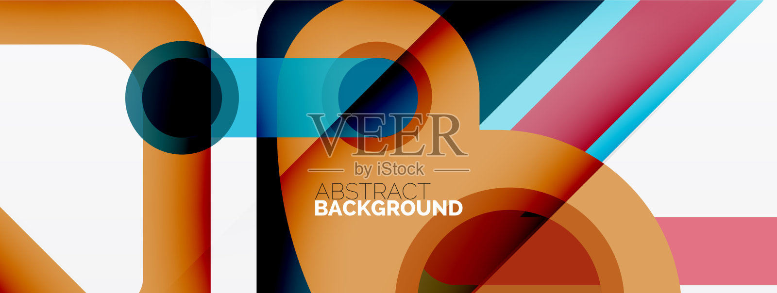 几何原语，线，圆，抽象插画图片素材