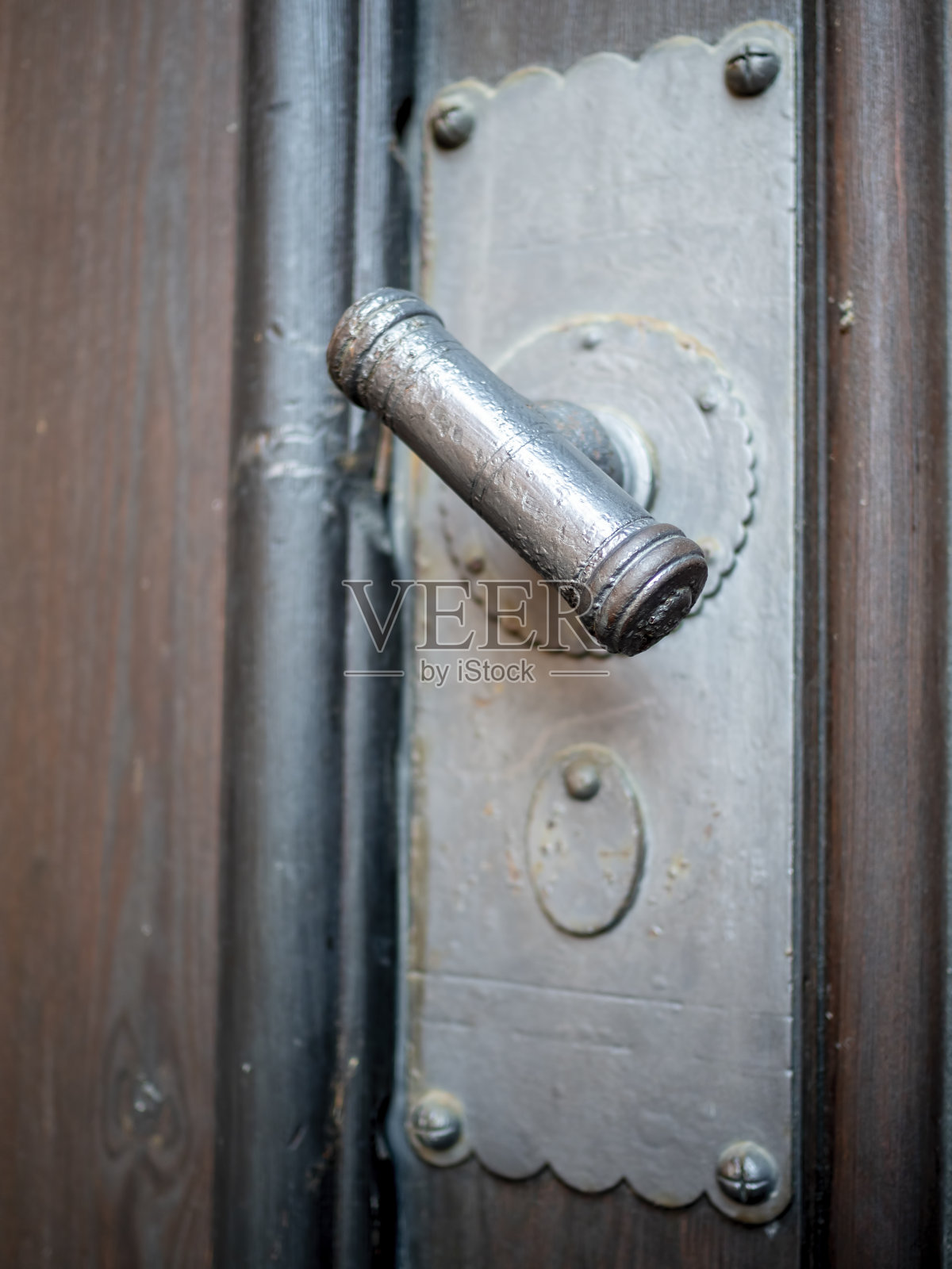 质朴的旧门把手或把手照片摄影图片