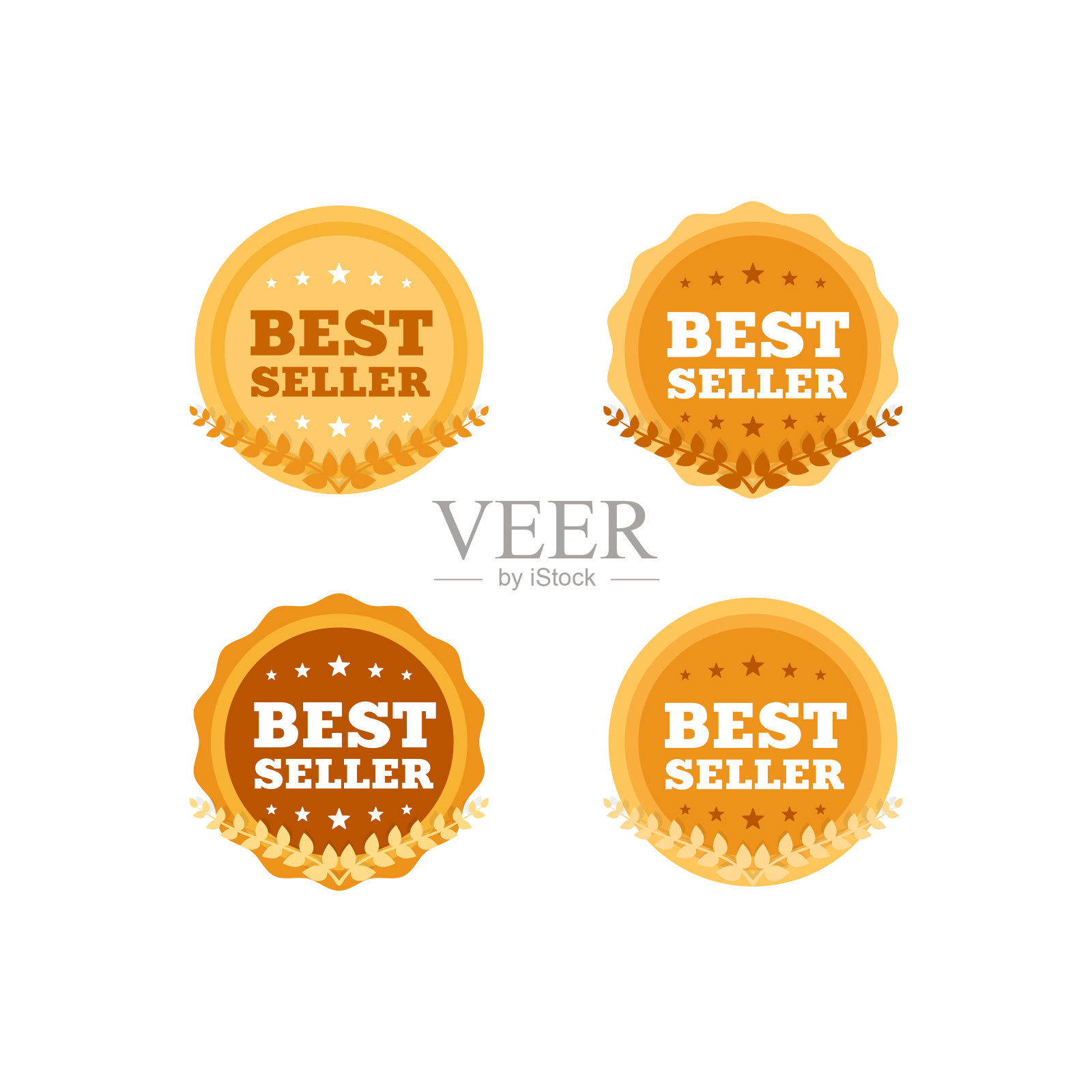 最畅销的购物丝带标签集设计元素图片