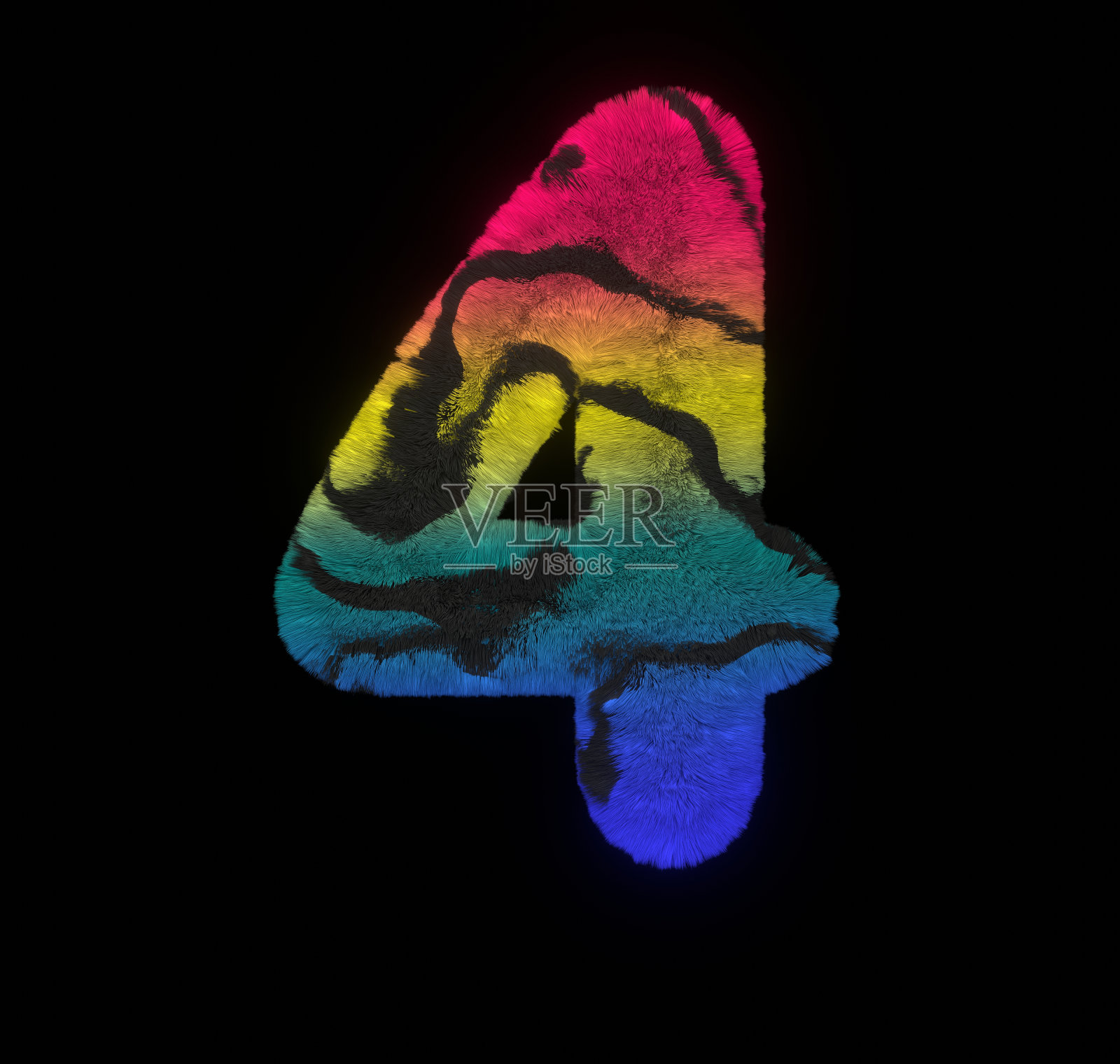 毛茸茸的彩色老虎字体老虎照片摄影图片