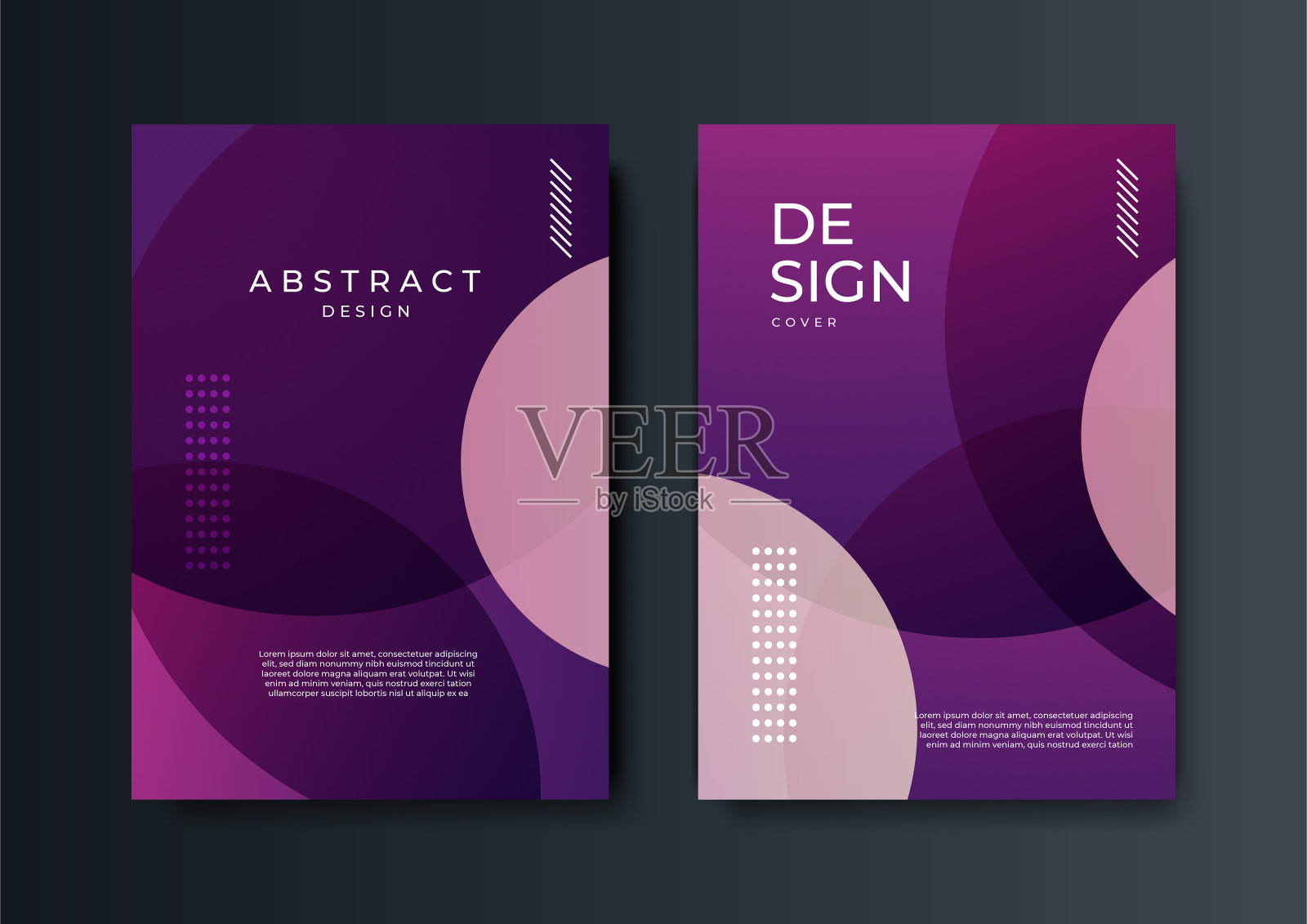 摘要新潮紫紫渐变的现代封面几何图案模板设计背景。演示，杂志，传单，年度报告，海报和名片的模板。设计模板素材