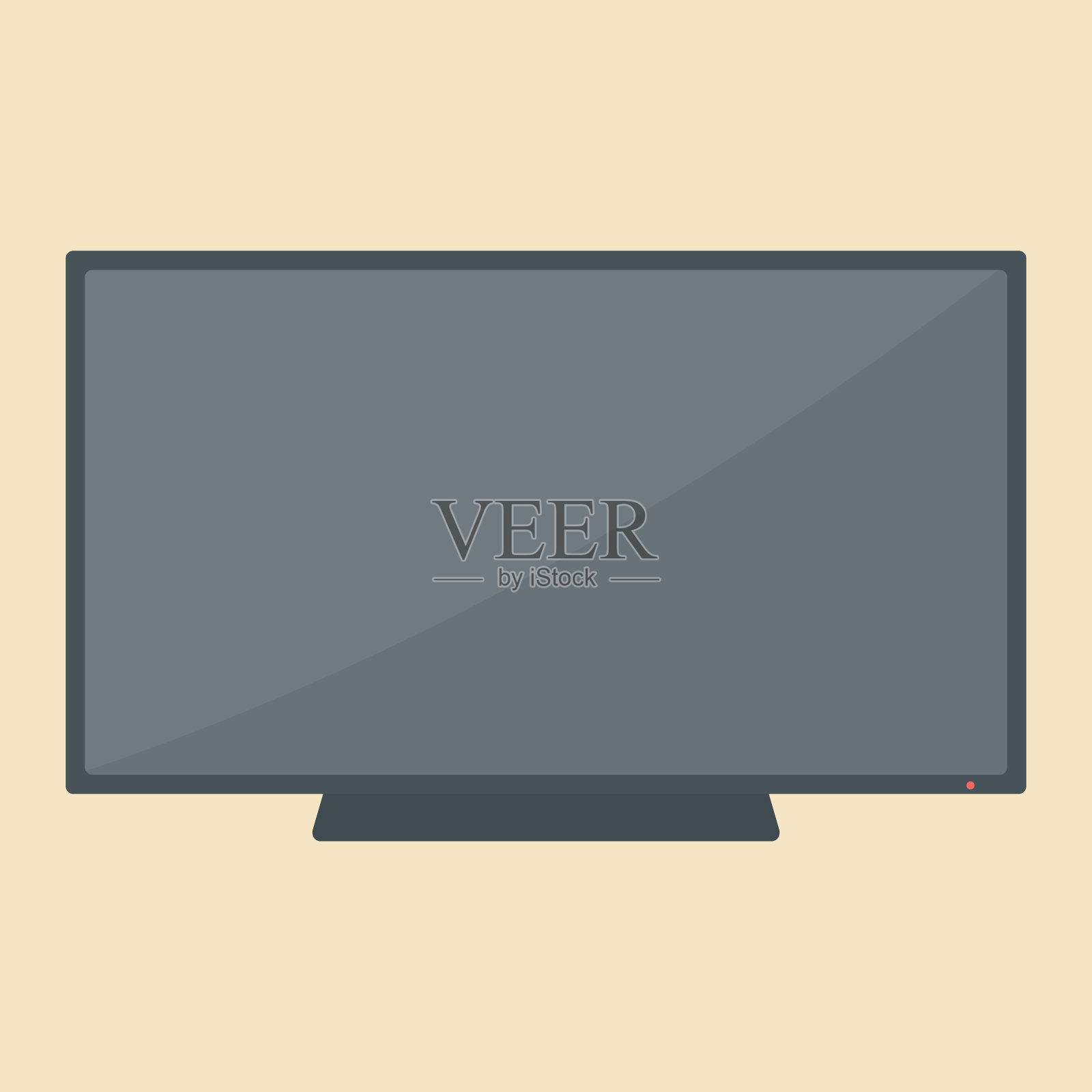 剪辑艺术的简单和可爱的电视断电插画图片素材