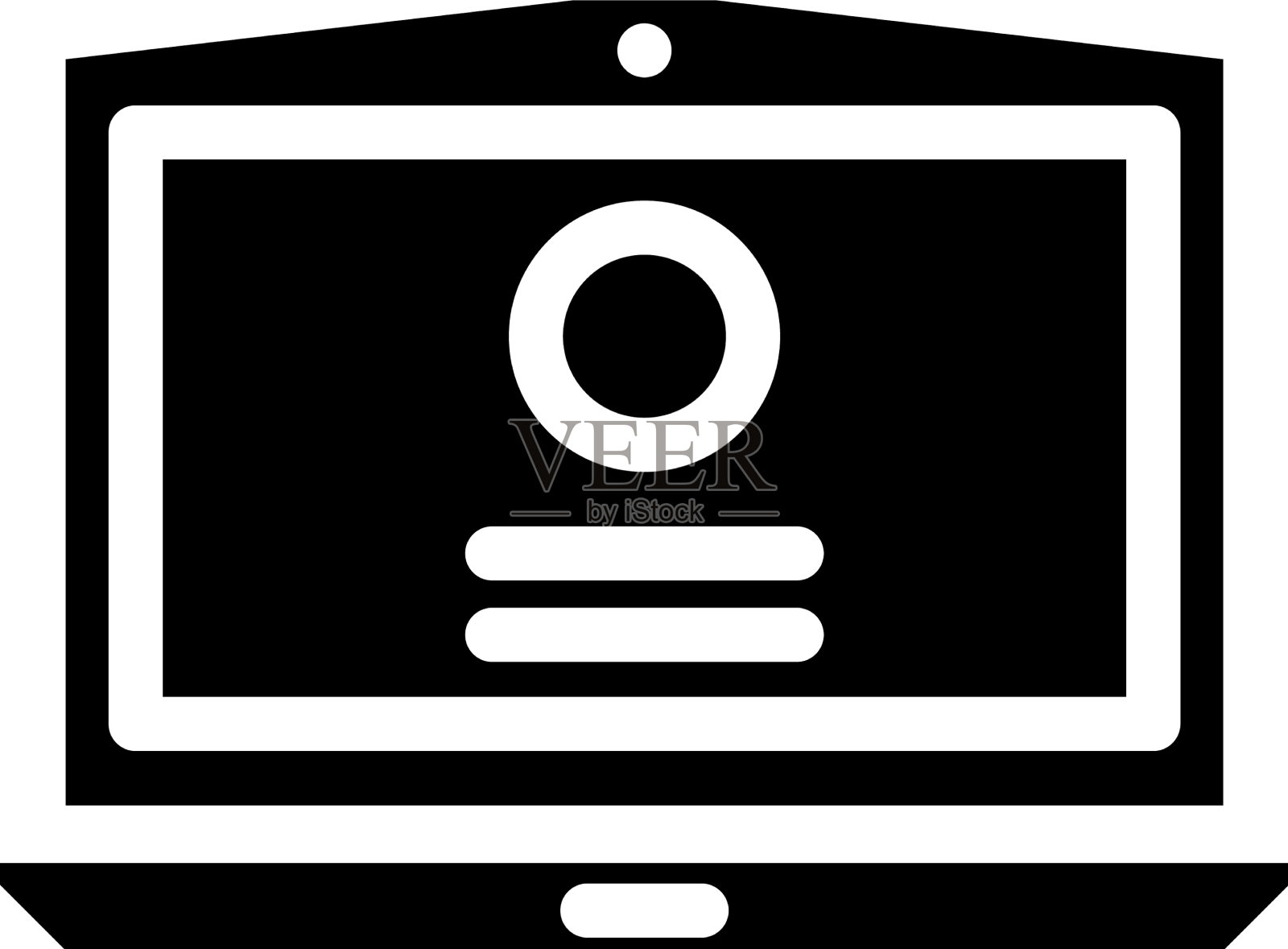 笔记本电脑数字象形文字图标图标素材