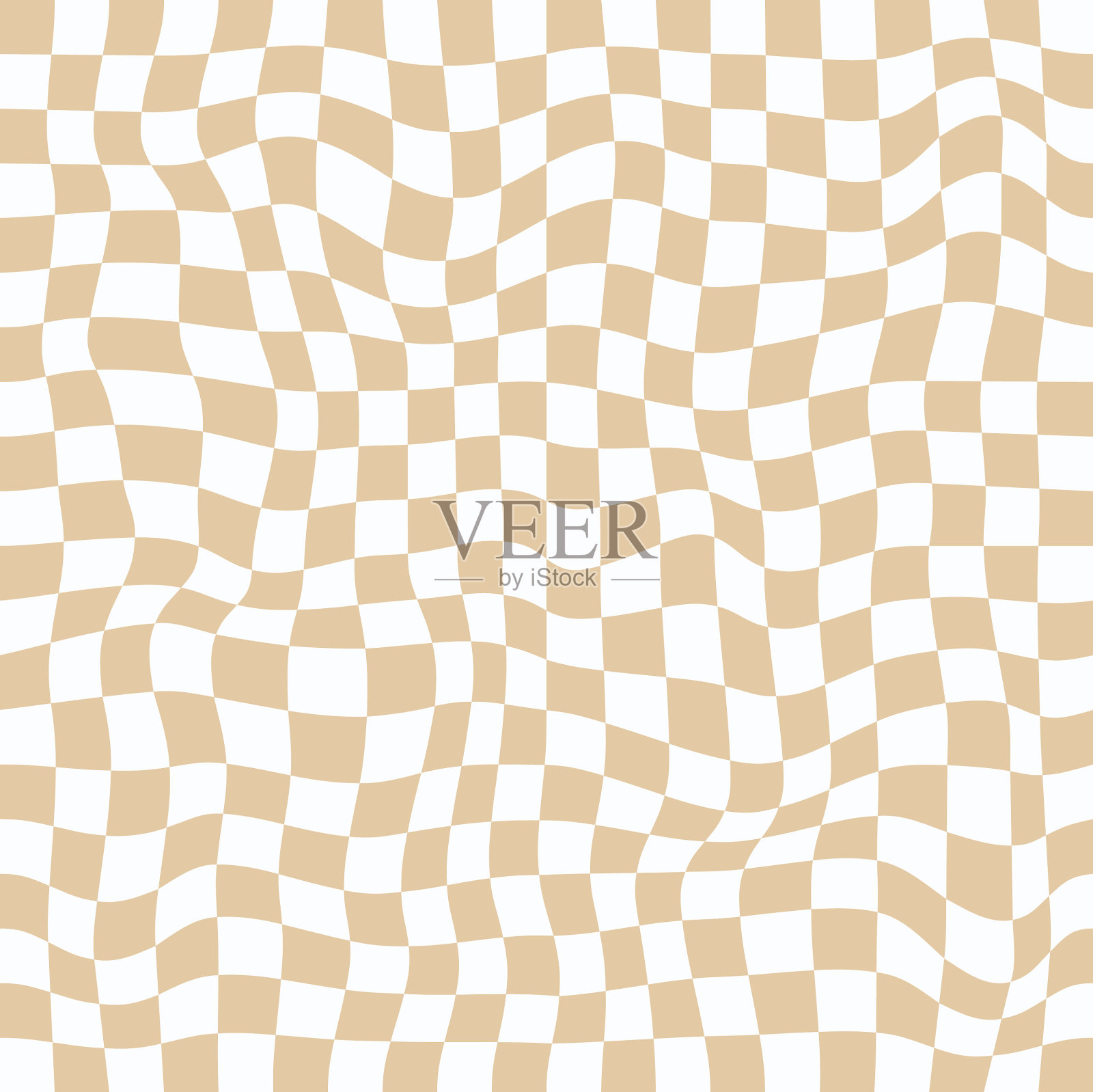 复古翘曲棋盘无缝图案插画图片素材