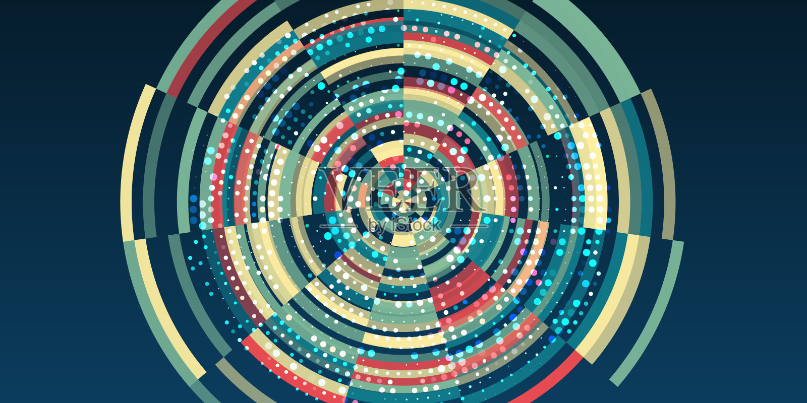 以圆的形式可视化大量数据。文件结构。数据算法，机器学习。阵列的视觉概念。大数据复杂。插画图片素材