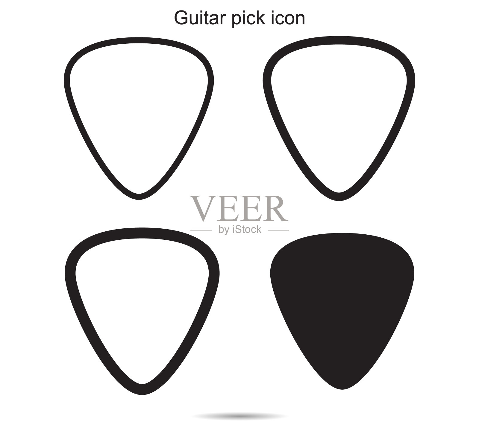 吉他选择图标矢量插图图形的背景插画图片素材