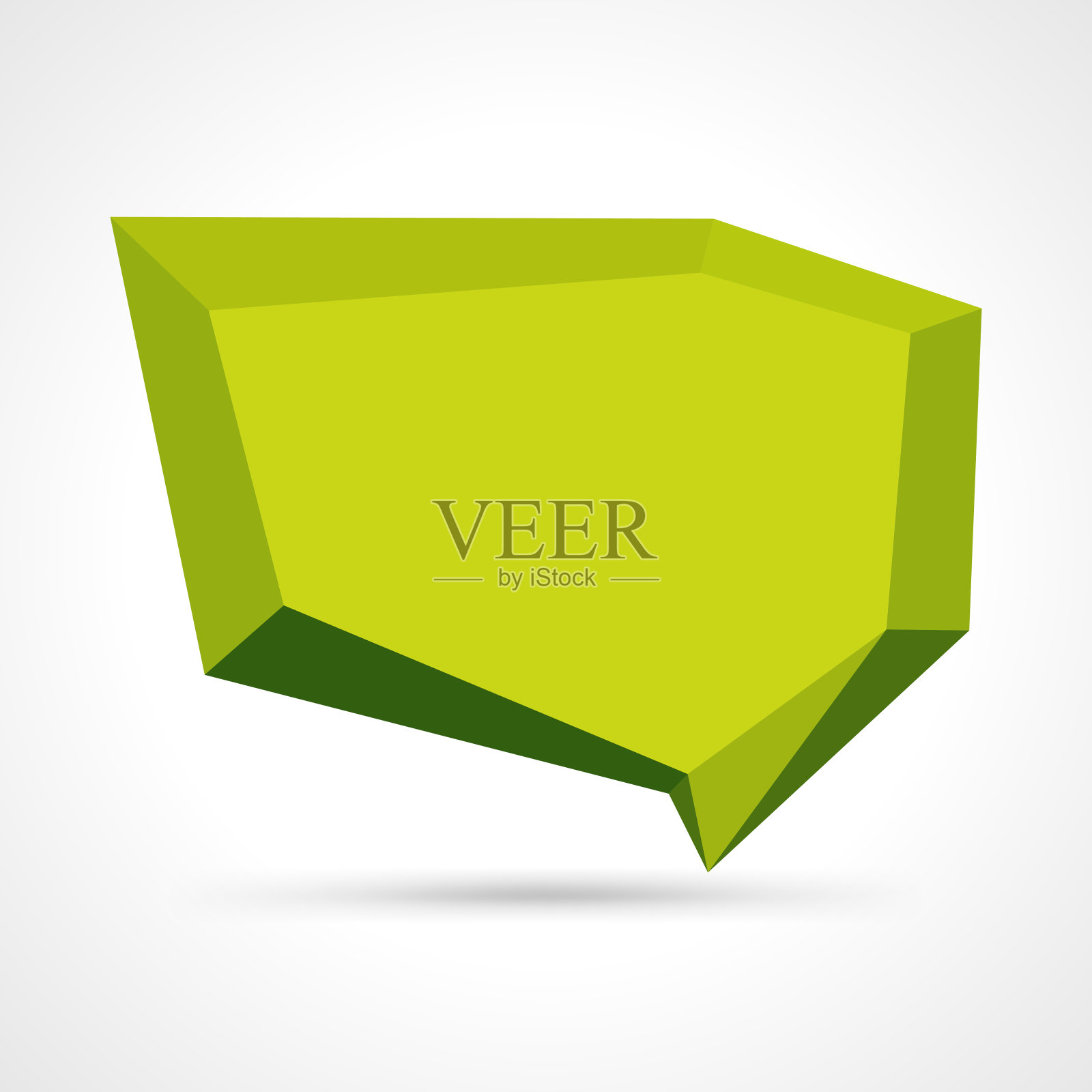 摘要三维几何语音气泡矢量背景插画图片素材