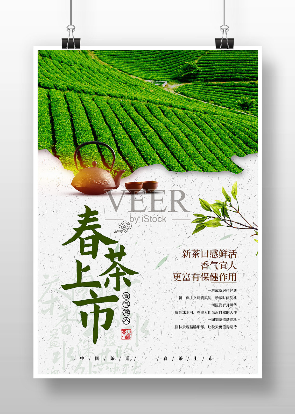 春茶上市宣传海报设计模板素材