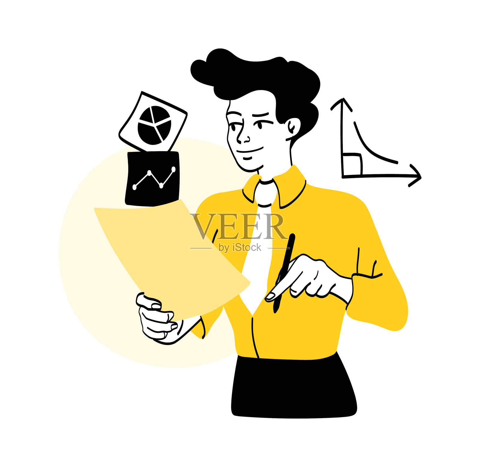 人在办公室设计元素图片