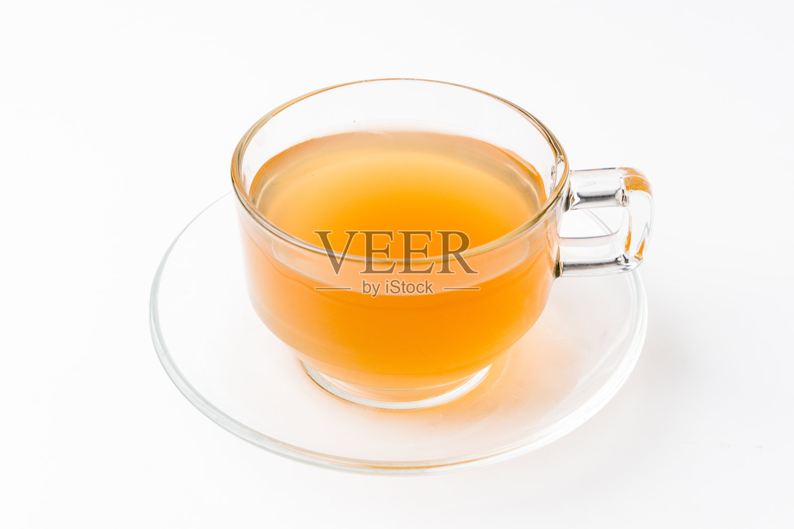 姜汁水被隔离在白色的背景上。照片摄影图片