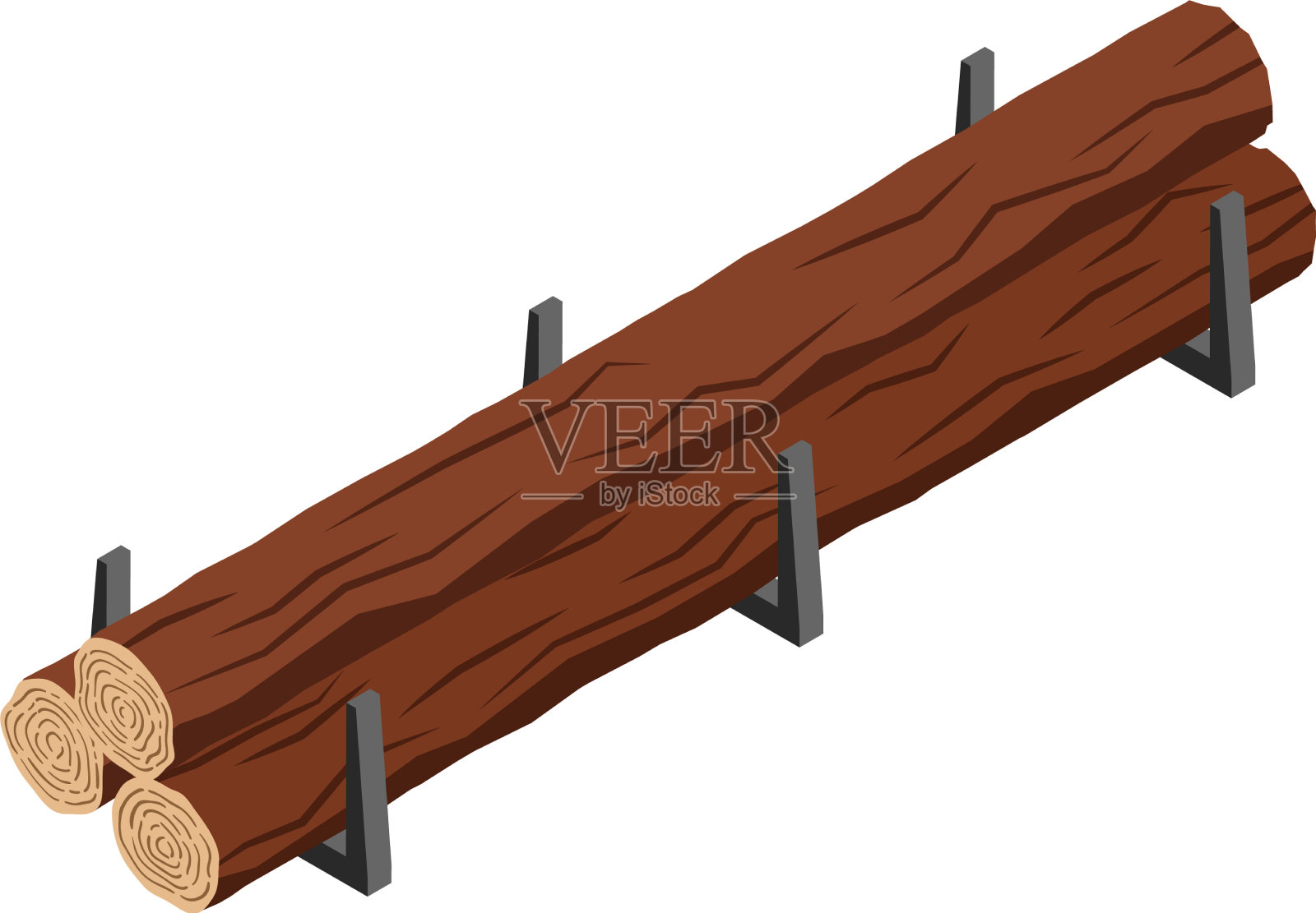 锯木厂的树干组成设计元素图片