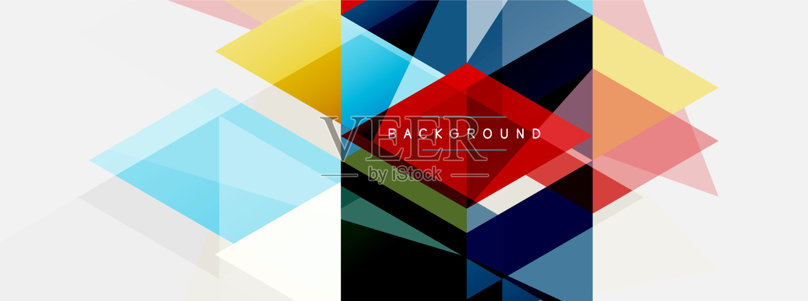 镶嵌三角形几何背景技术或插画图片素材