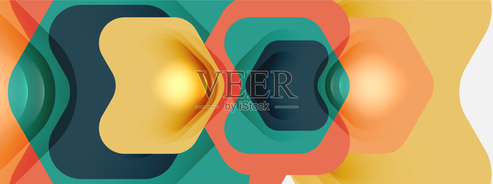 白色背景上的颜色箭头形状最小插画图片素材