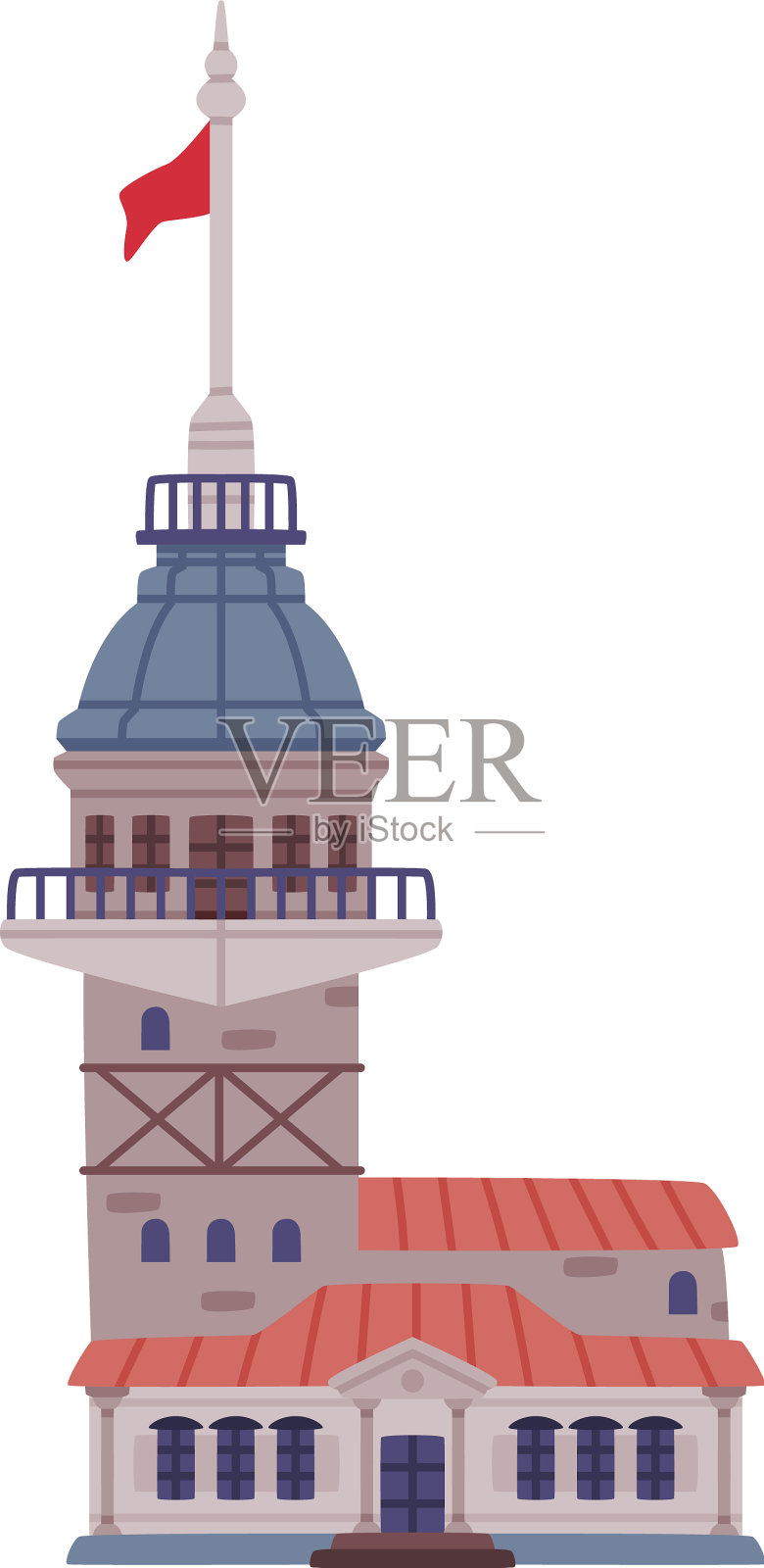 土耳其建筑的首座带旗塔设计元素图片