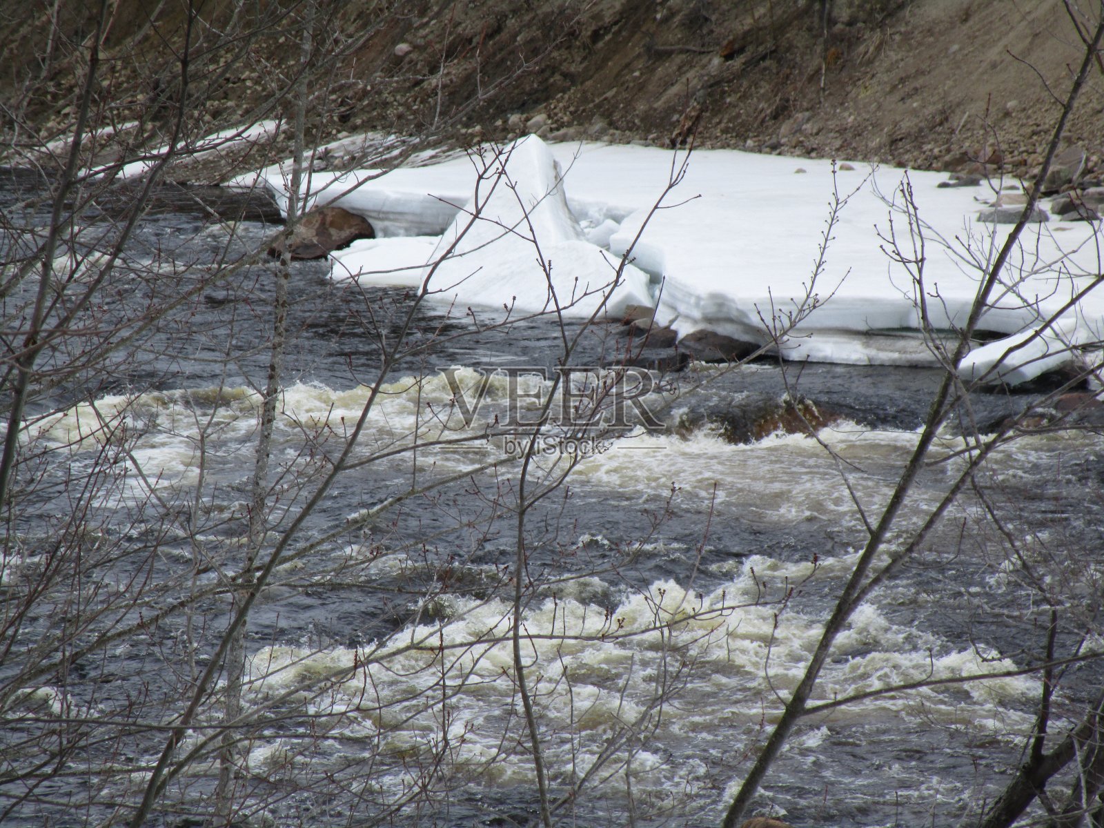 河上浮冰照片摄影图片