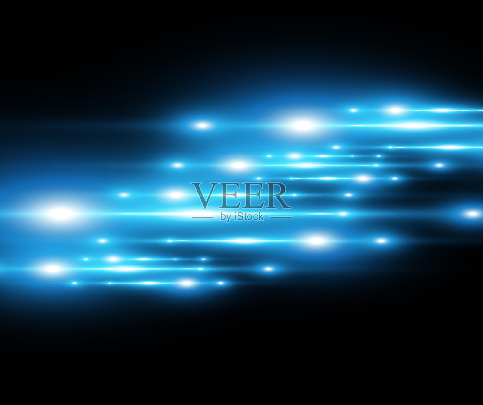 浅蓝色矢量特效。在黑暗的背景上闪耀着美丽明亮的线条。照片摄影图片