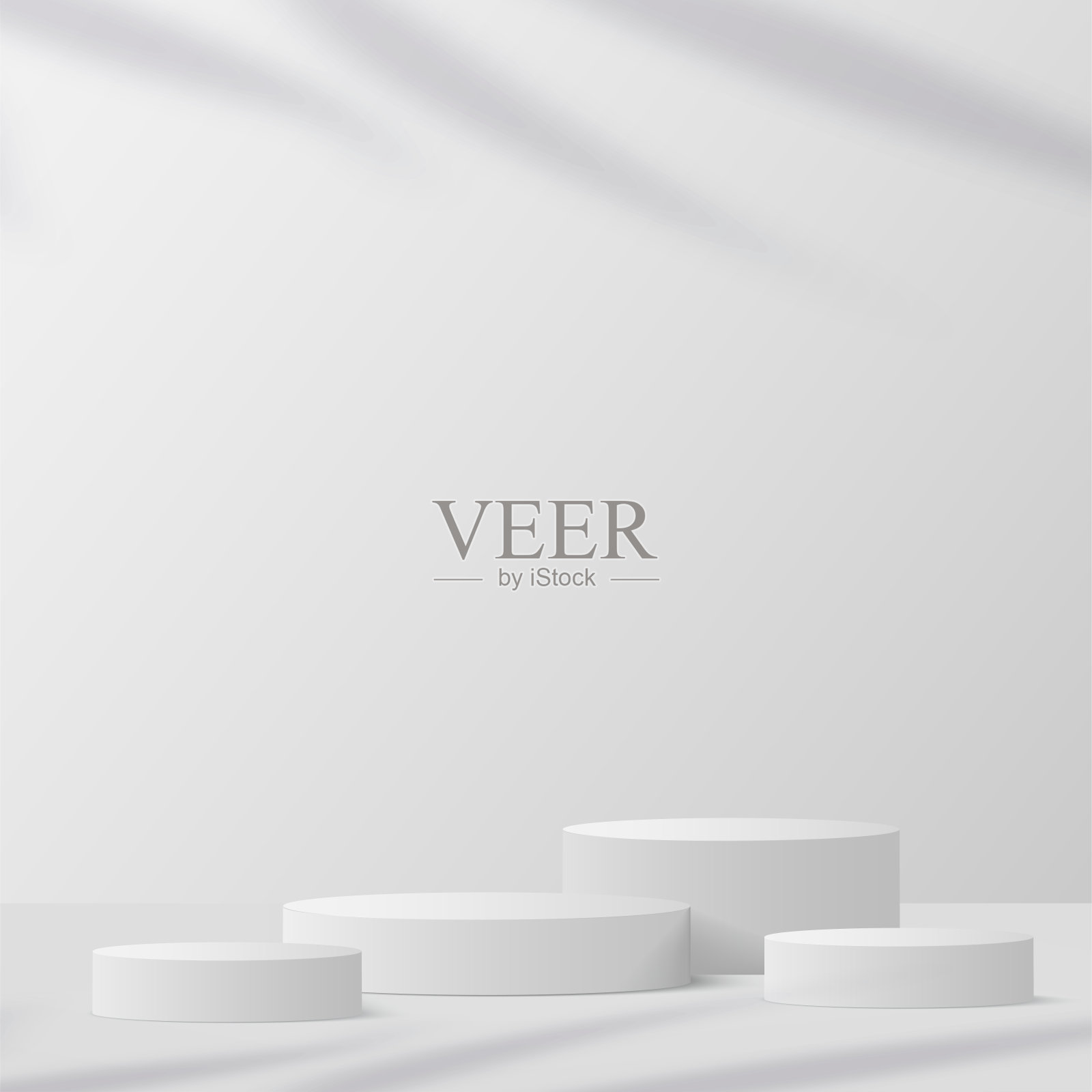 摘要背景与白色讲台的表现。向量插画图片素材