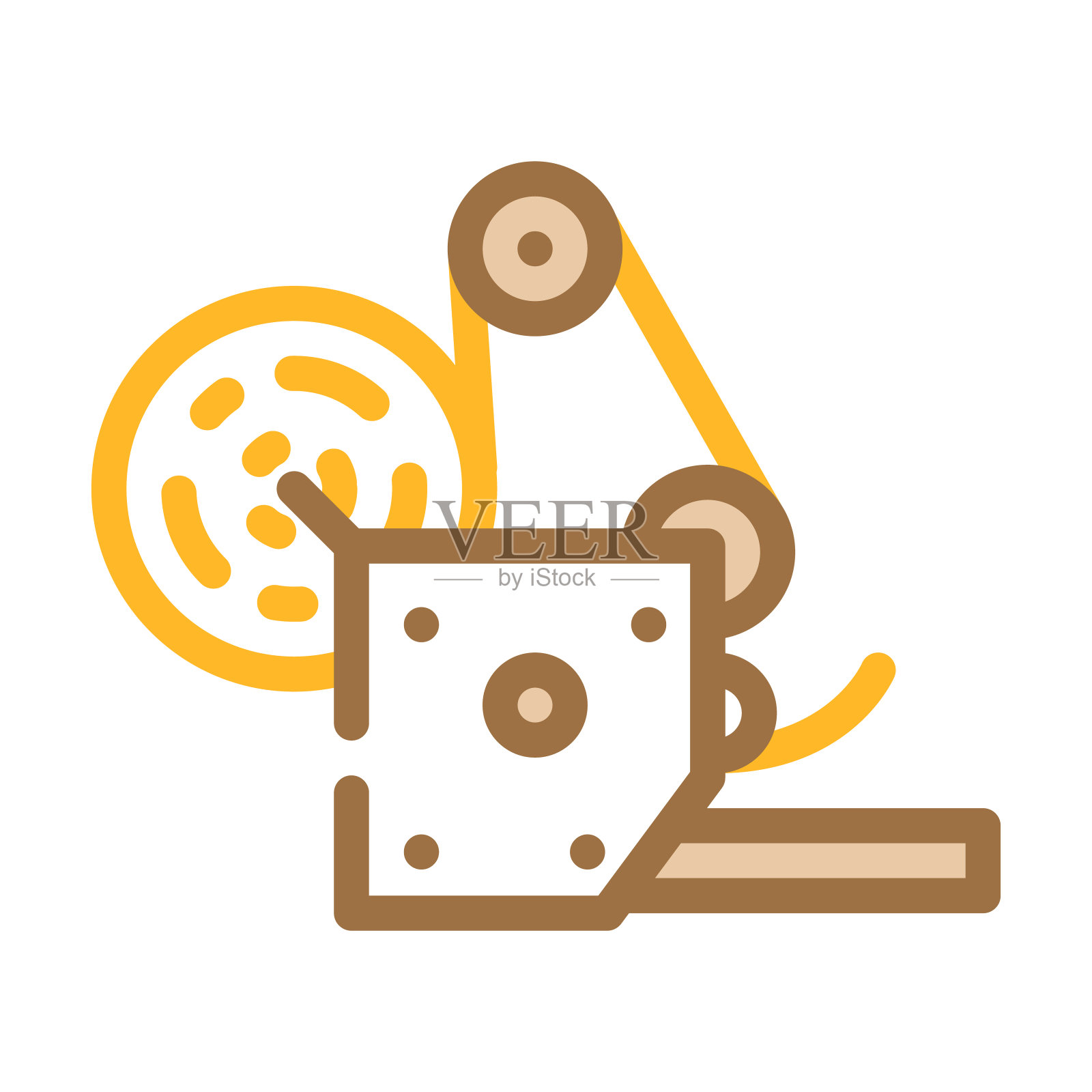 标签工厂工具彩色图标矢量插图插画图片素材