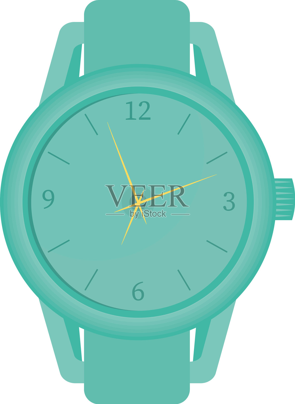 绿色运动手表设计元素图片