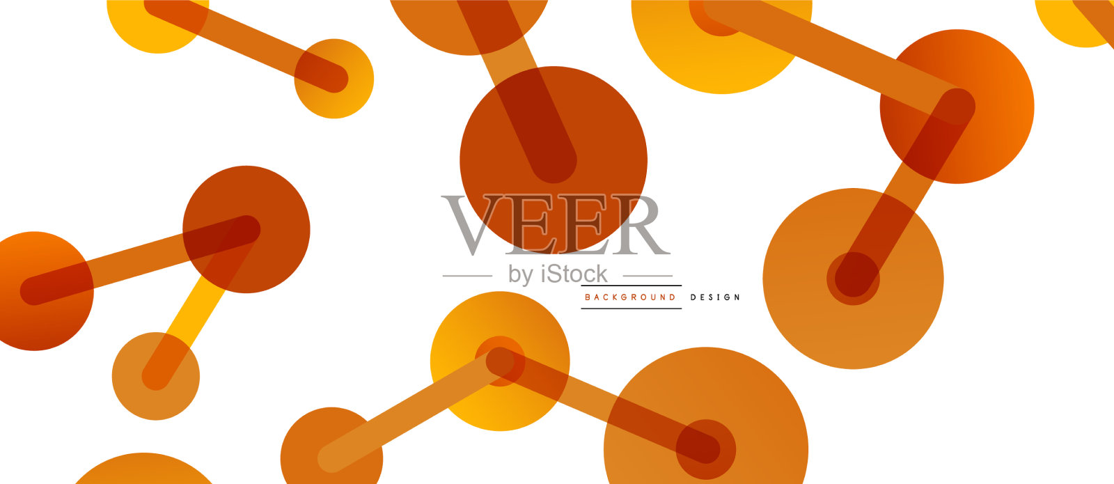 抽象背景的圆点由线连接设计元素图片