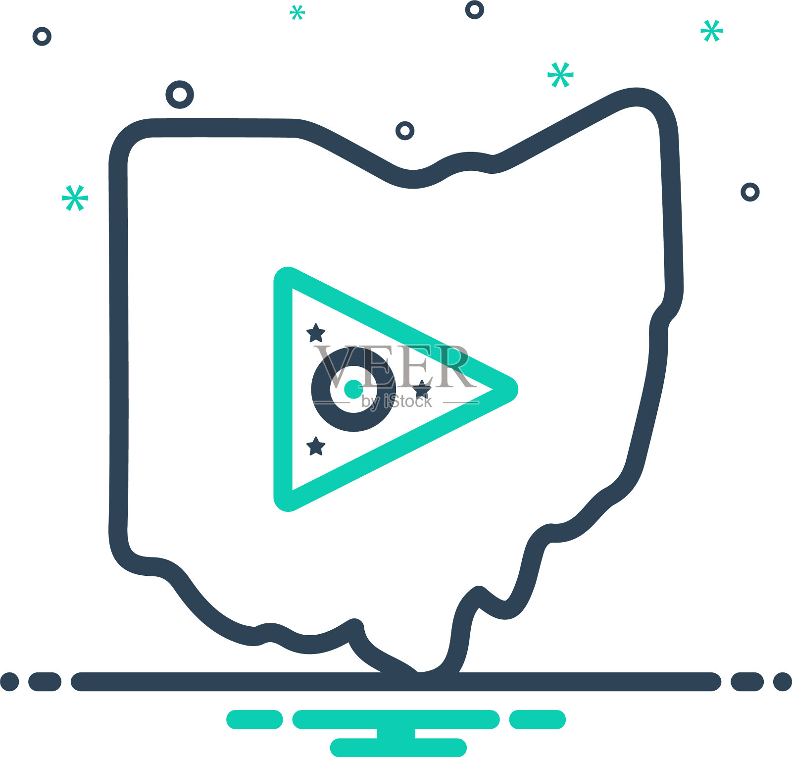 俄亥俄州插画图片素材