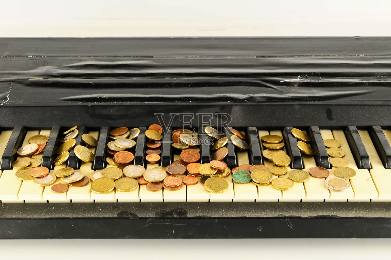 钢琴键的特写照片摄影图片